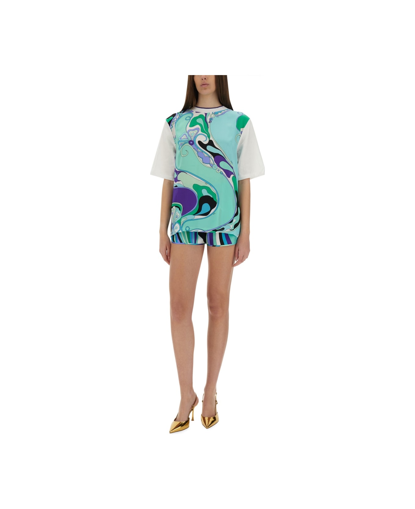 Pucci T-shirt With Print - AZURE