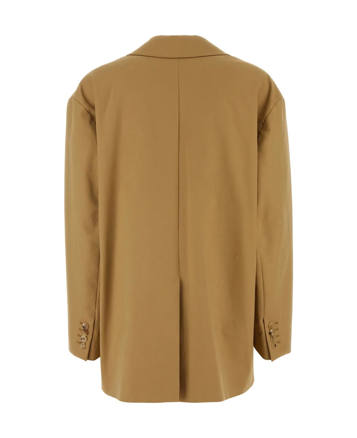 Max Mara Camel Stretch Cotton Monica Blazer - BEIGE