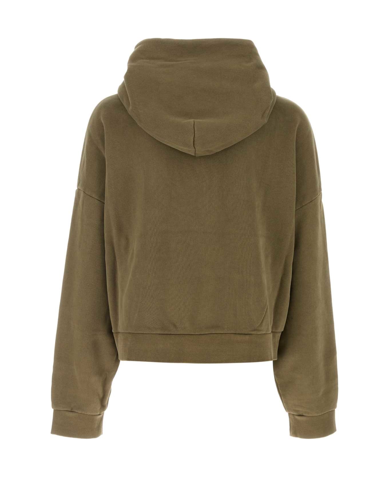 Entire Studios Army Green Cotton Oversize Sweatshirt - Mi Military