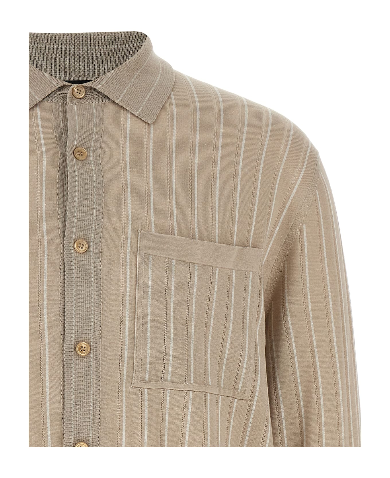 Brioni Knitted Shirt - Beige シャツ