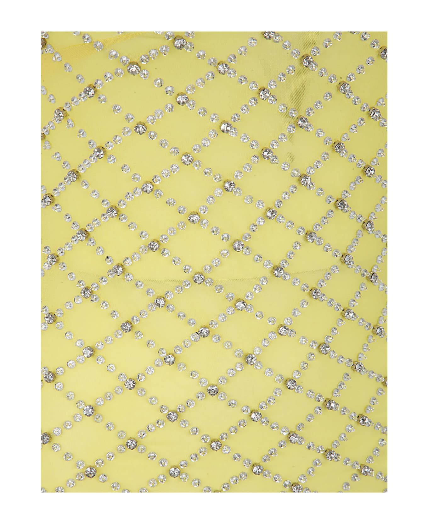 Parosh Sleeveless And Embroidered Tulleblouse - Light Yellow Pattern