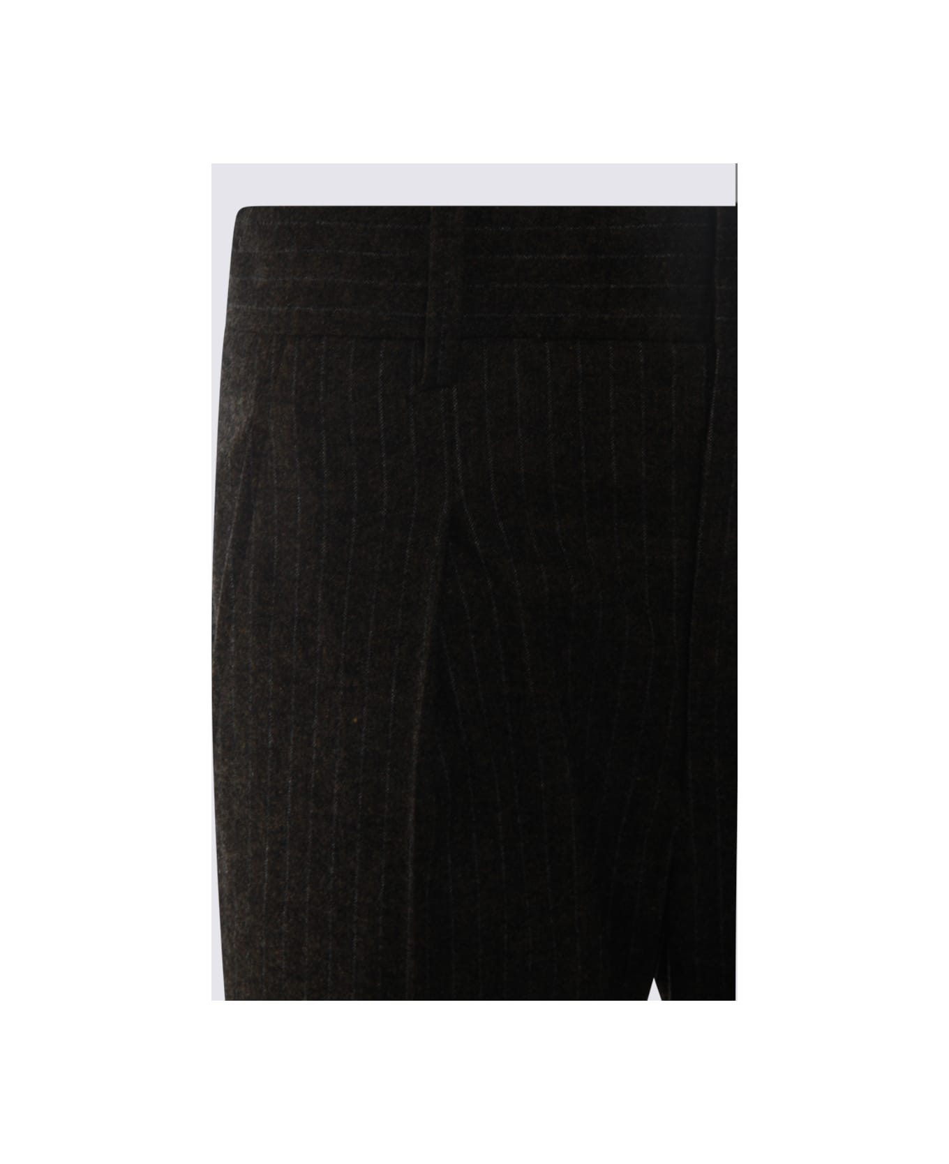 Isabel Marant Grey Wool Lisetta Gz Pants - DARK BRONZE