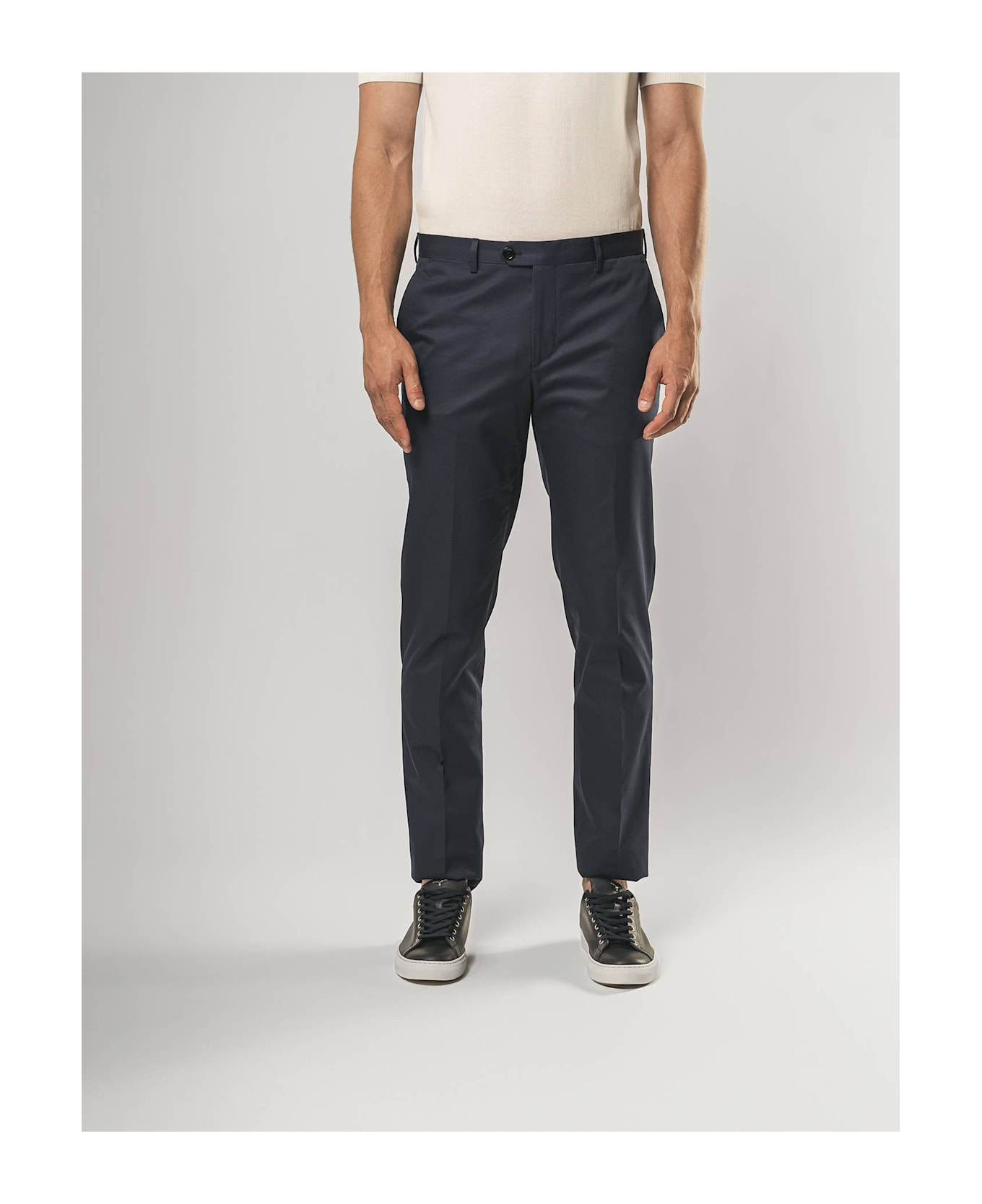Larusmiani Velvet Trousers Howard Pants - Navy