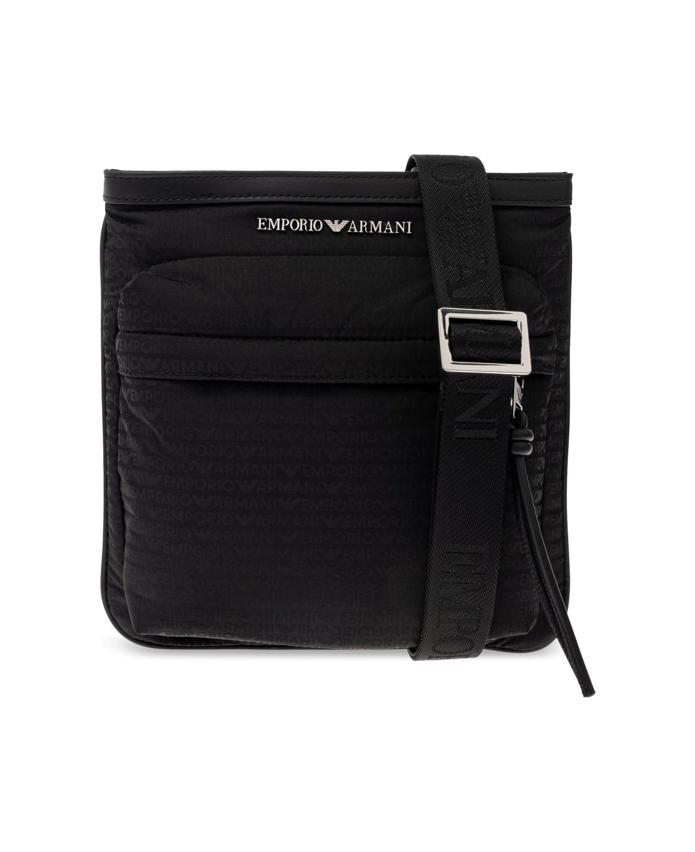 Emporio Armani Shoulder Bag With Logo - Black