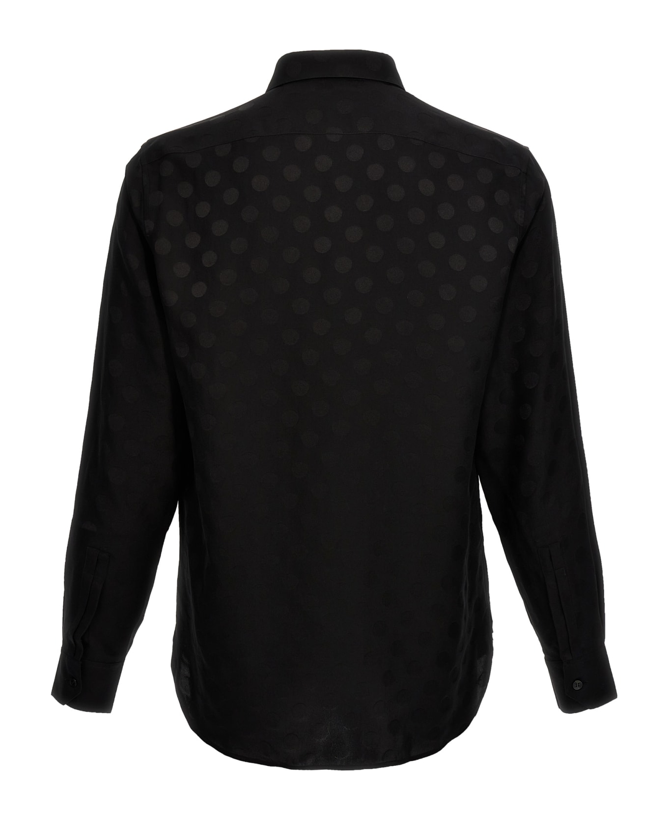 Saint Laurent Polka Dot Shirt - Black