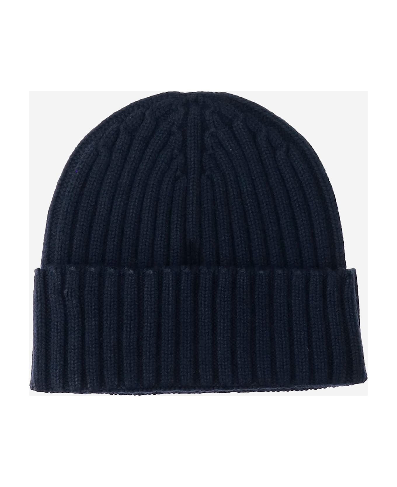 MC2 Saint Barth Wool Blend Beanie With Logo - Blue
