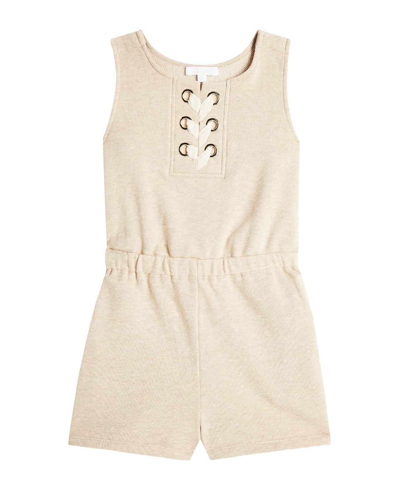 Chloé Beige Tracksuit For Girl - Beige