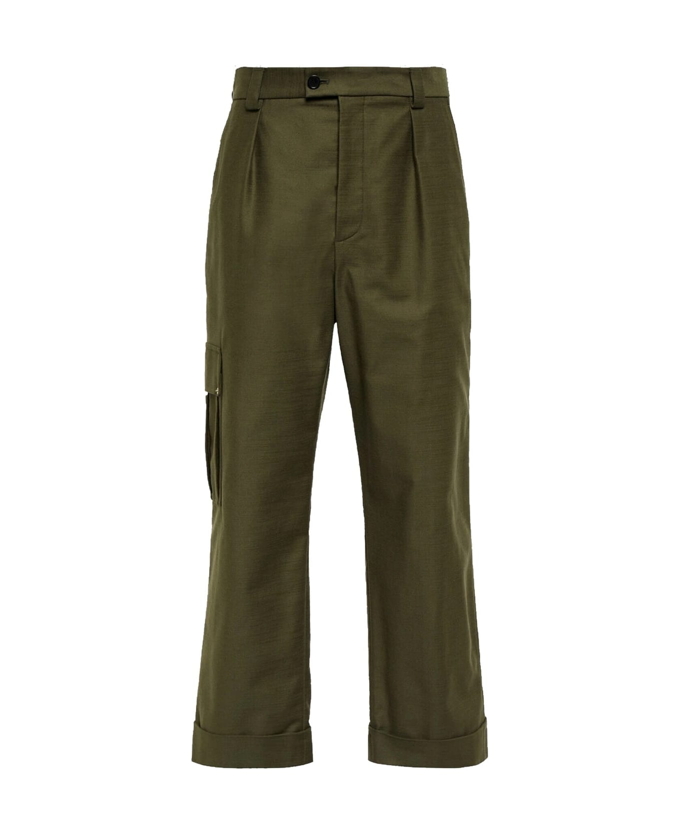 Loewe Cropped Cargo Pants - Green