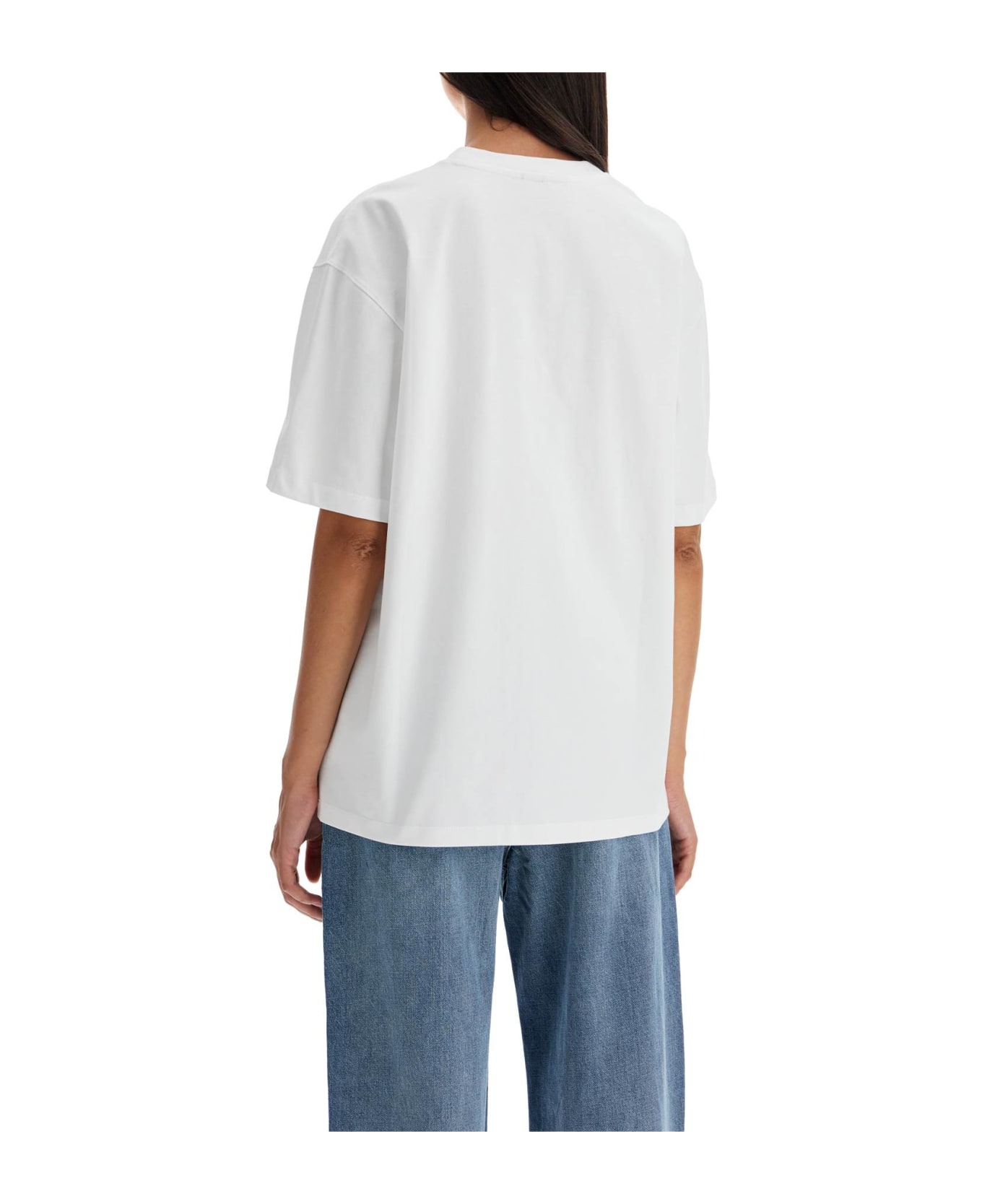 Ganni Embroidered Oversized T - BRIGHT WHITE (White)