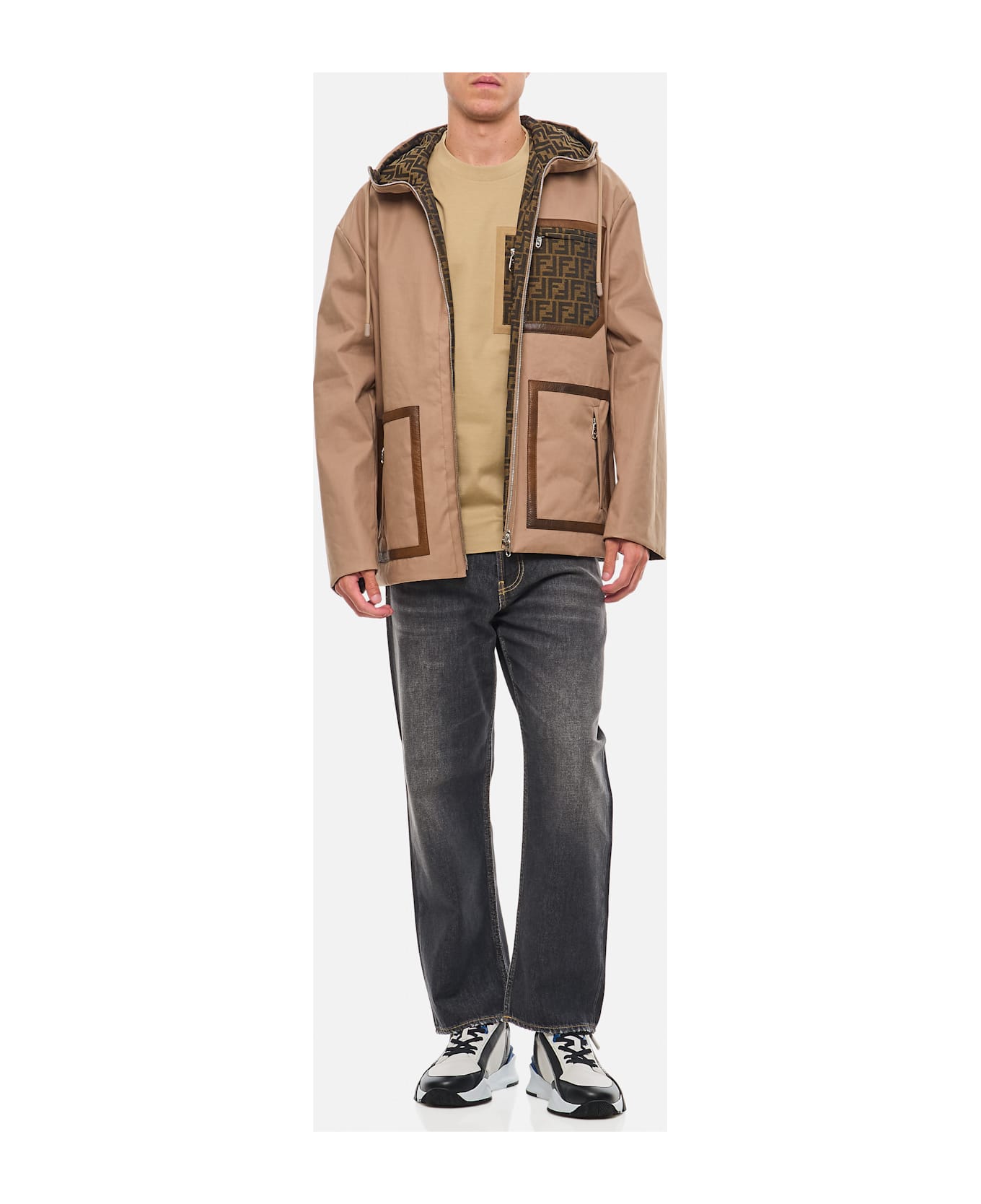 Fendi Blouson Mackintosh - CHESTNUT