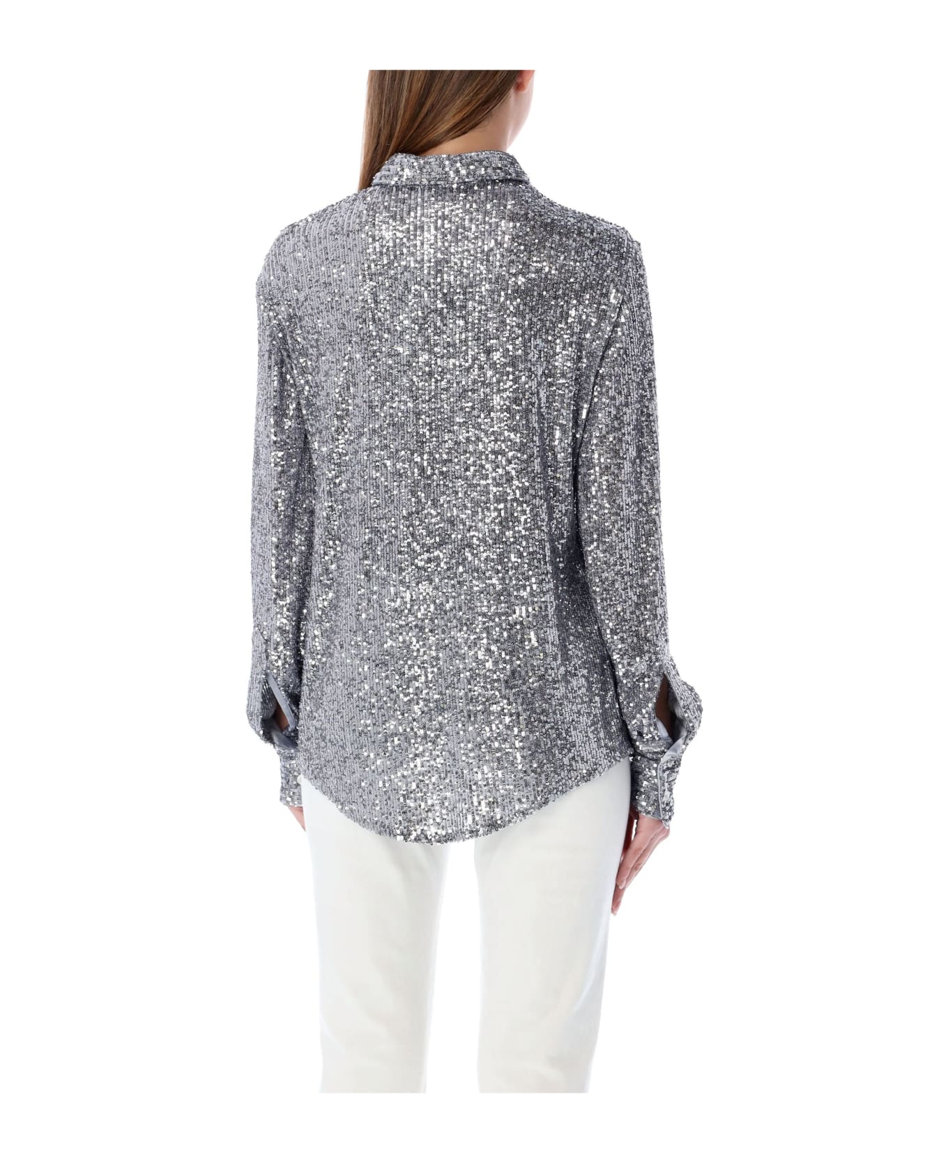 Tom Ford All Over Sequin Shirts - SILVER