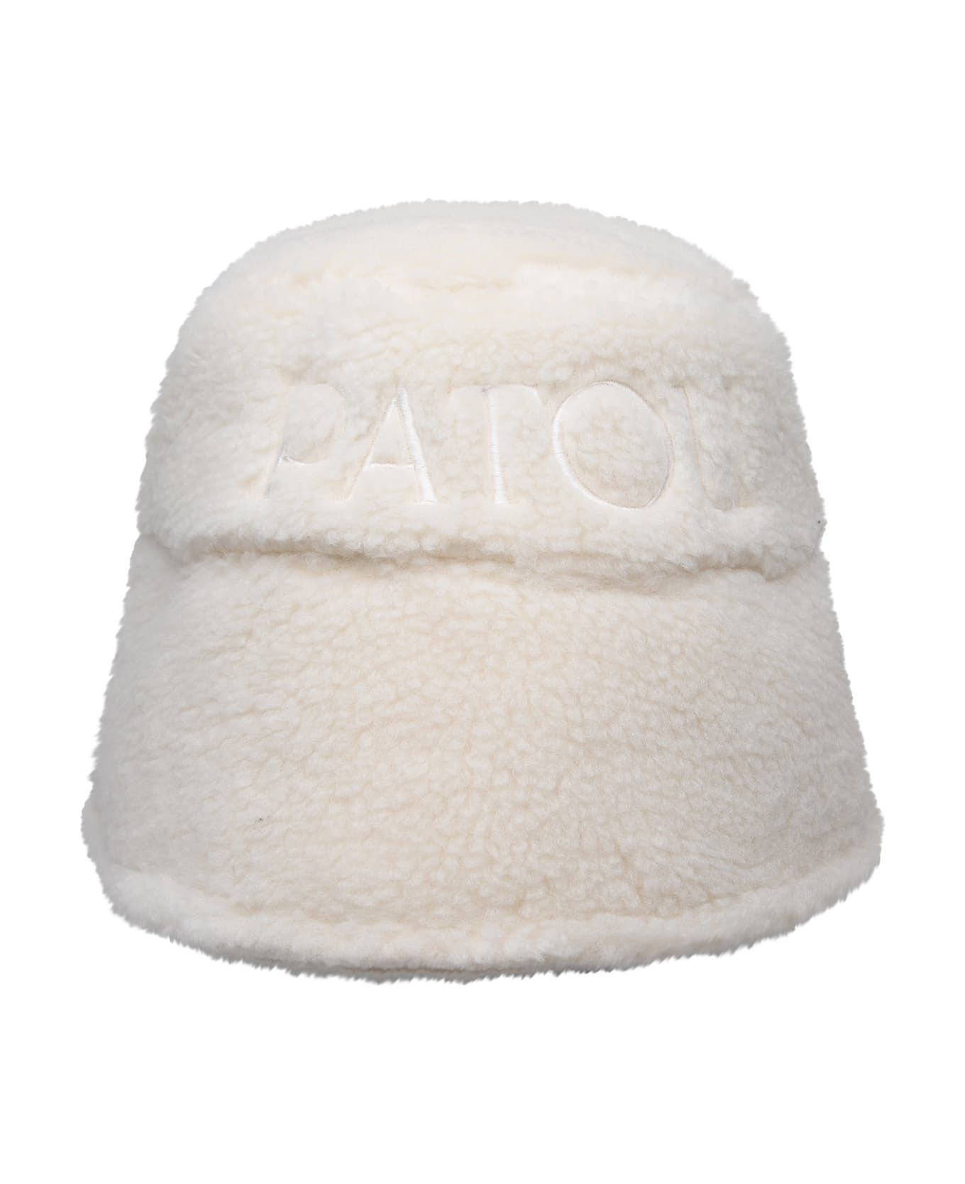 Patou Ivory Cotton Blend Hat - White