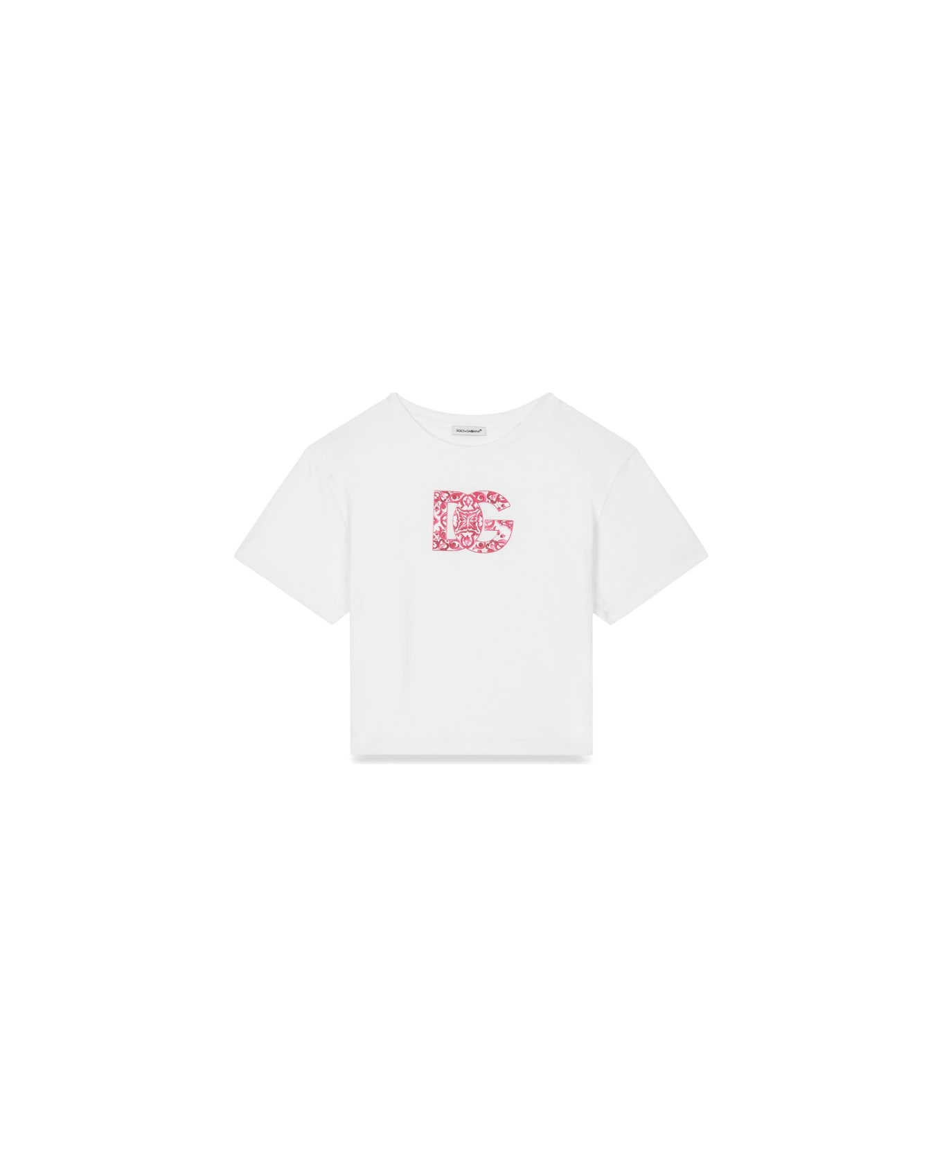 Dolce & Gabbana Majolica Logo T-shirt - WHITE