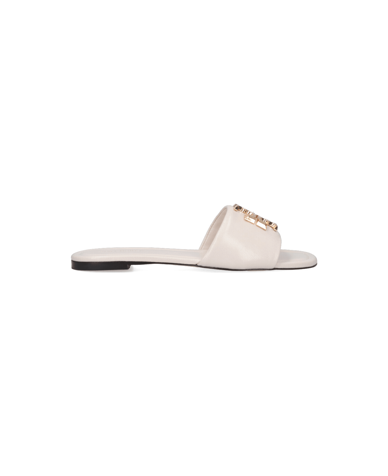 Tory Burch "eleanor" Slide Sandals - White