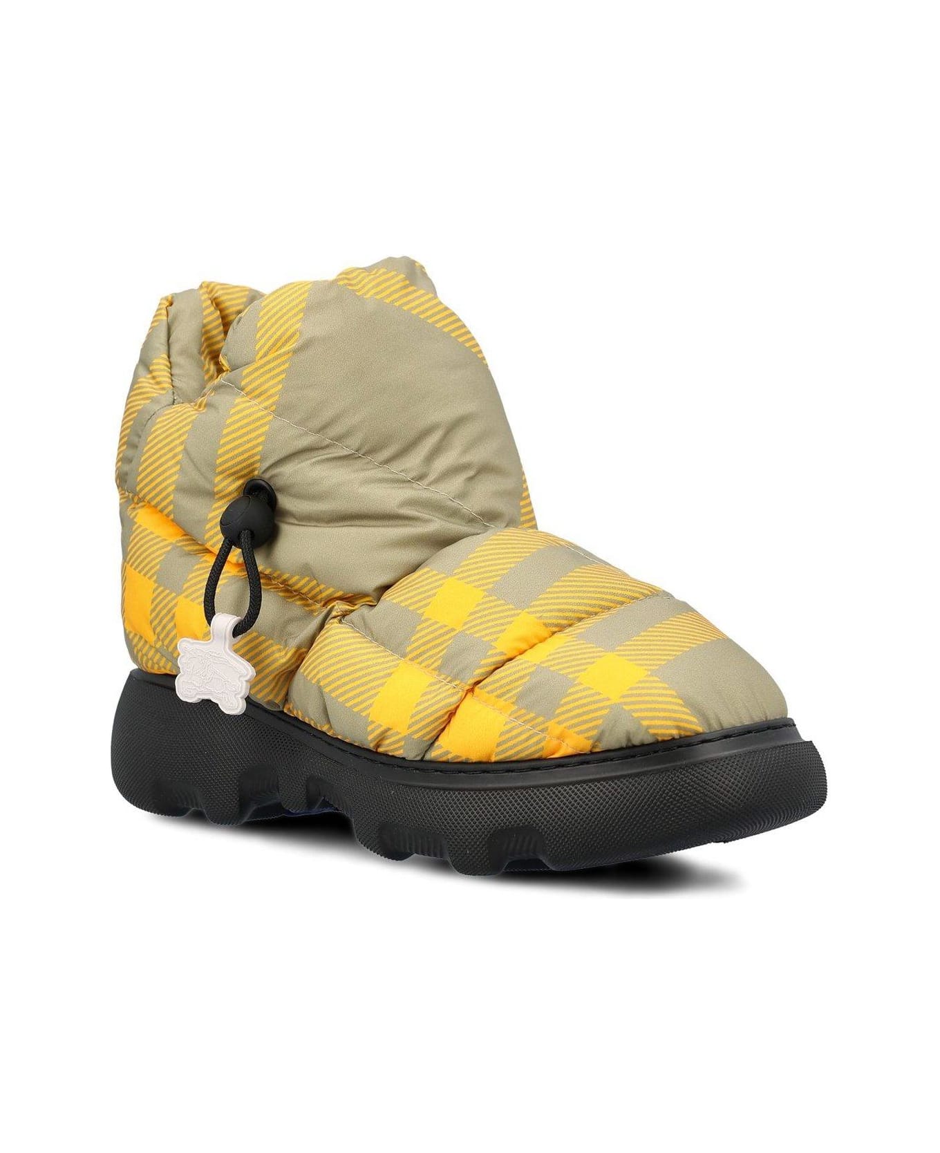Burberry Check Pillow Padded Drawstring Snow Boots - Hunter Ip Chk