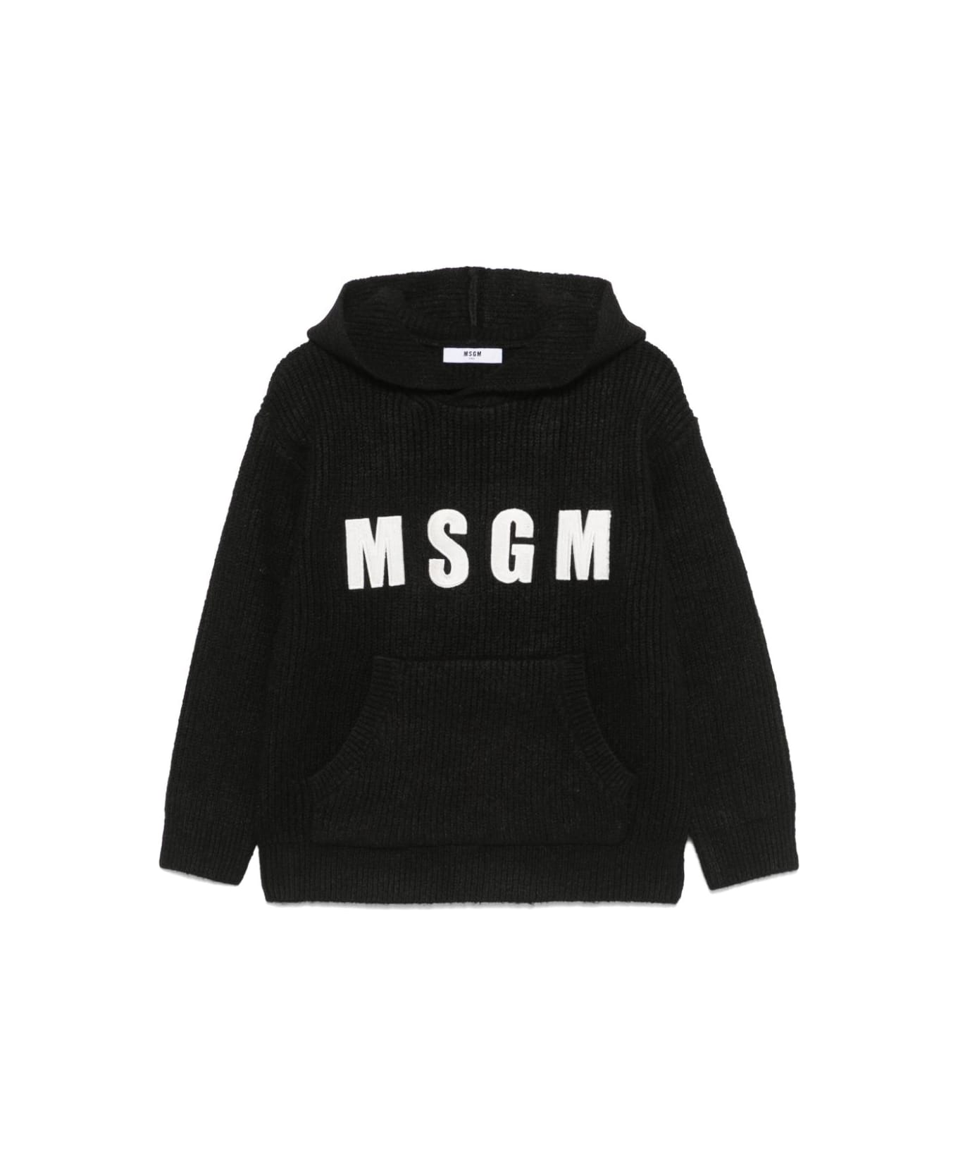 MSGM Maglione Con Logo - Black