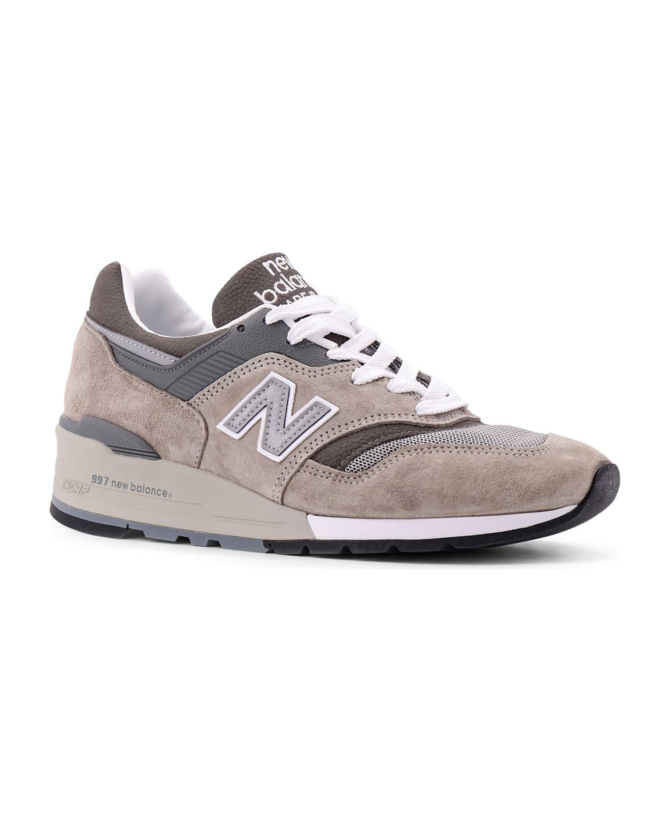 New Balance Suede And Mesh Sneakers - Grey