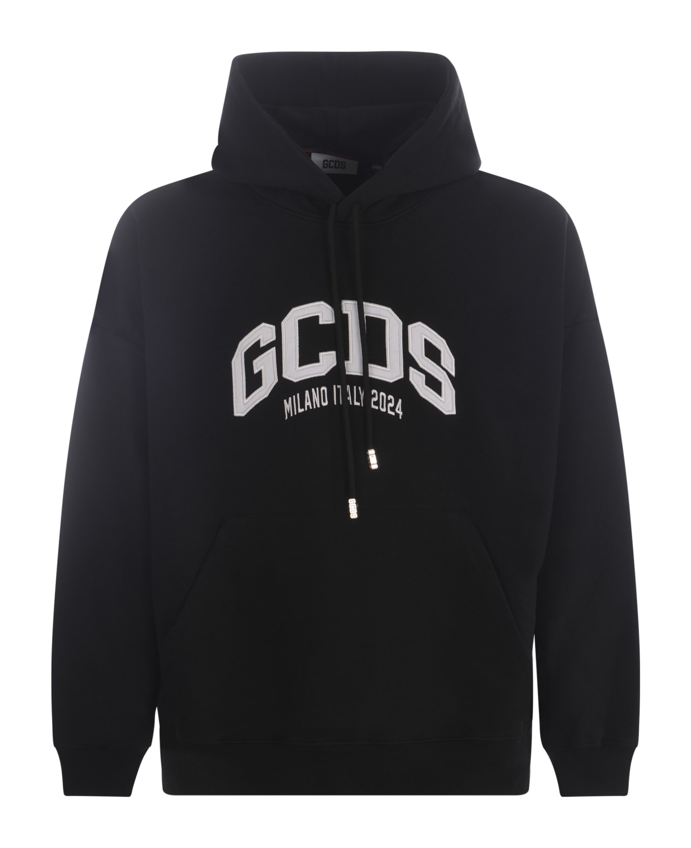 GCDS Hooded Sweatshirt Gcds In Cotton - Nero フリース