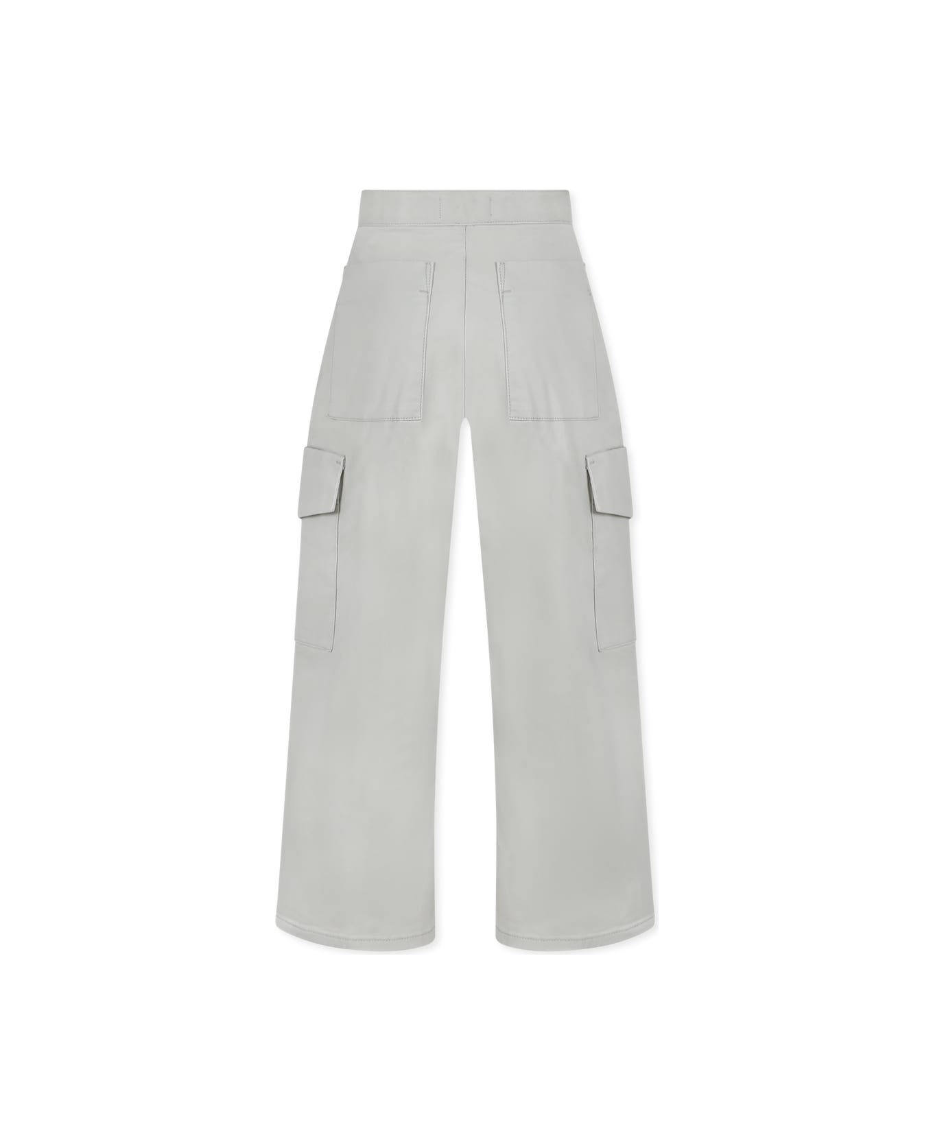 Calvin Klein Beige Trousers For Girl With Logo - Beige