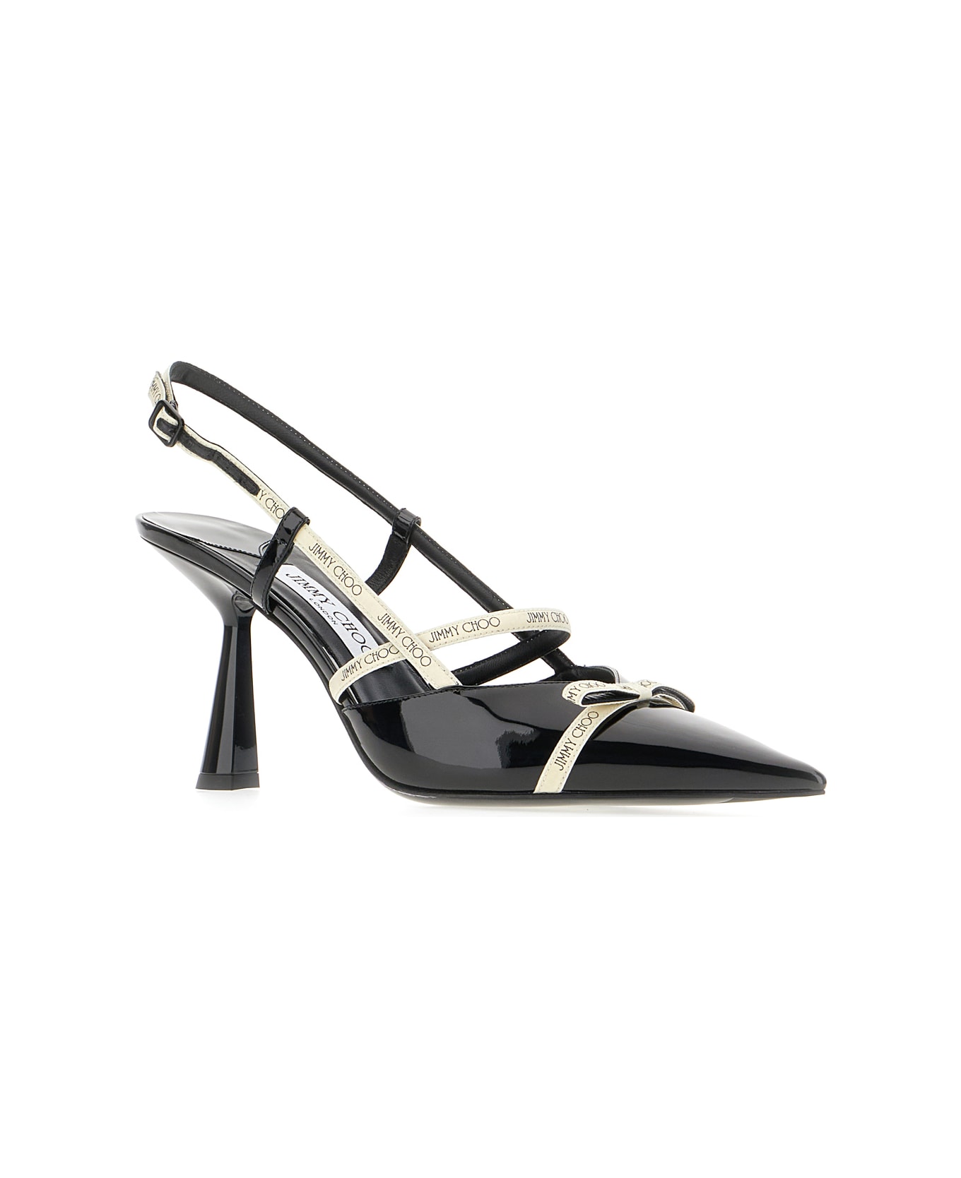 Jimmy Choo Black Leather Danica Pumps - BLACK BLACK