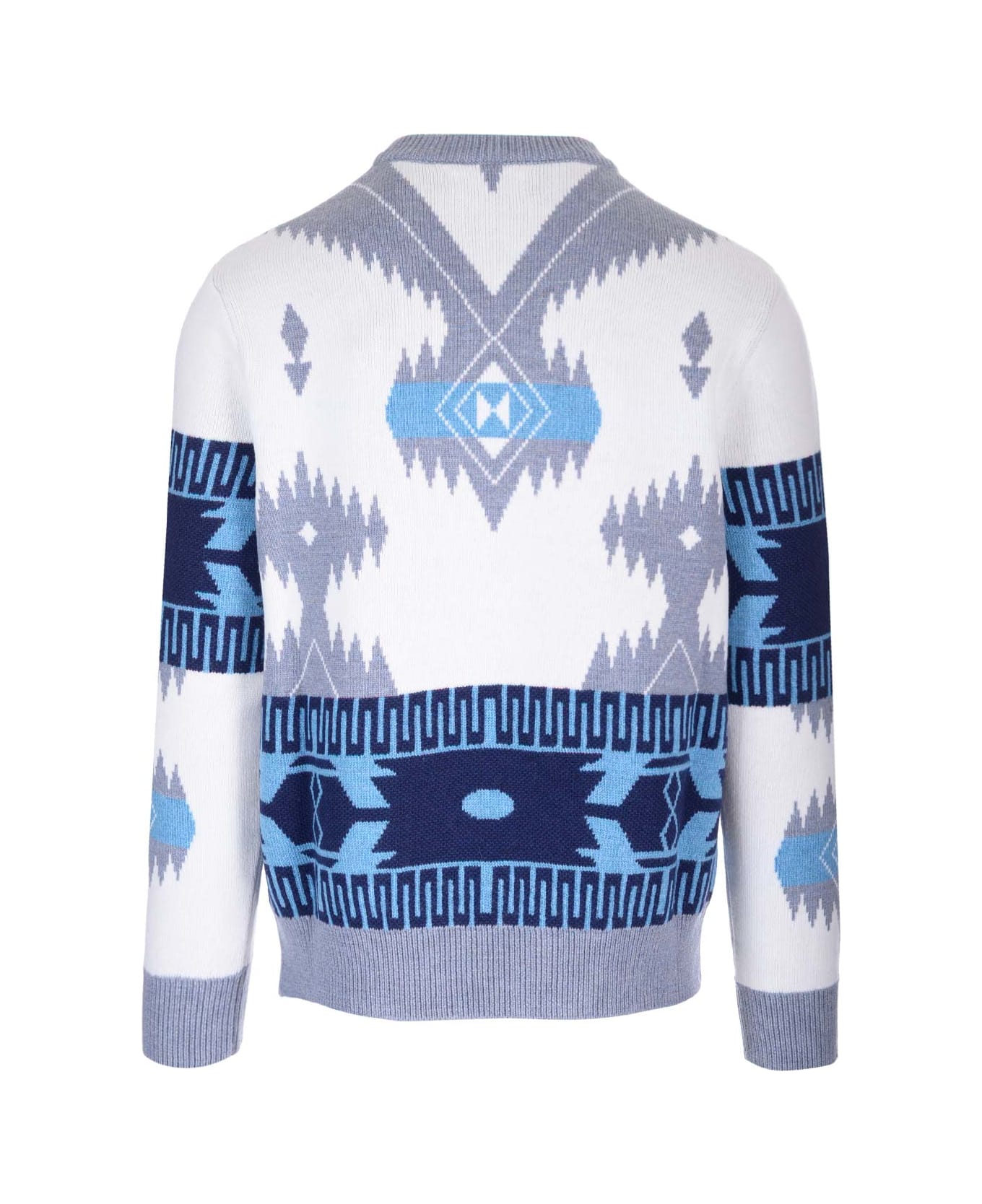 Alanui Icon Jacquard Sweater - White Ice ニットウェア