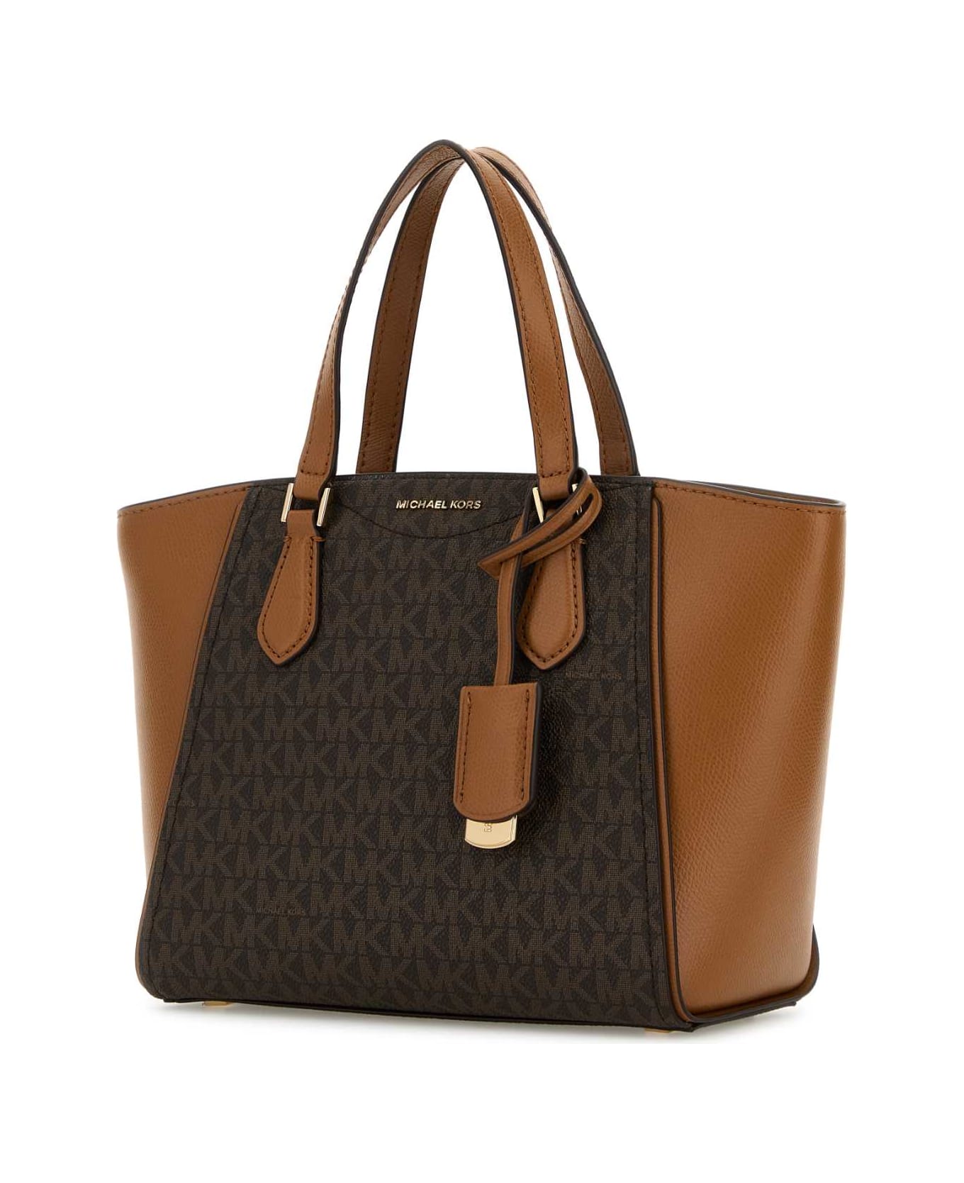 Michael Kors Printed Canvas Taryn Handbag - BRNACORN