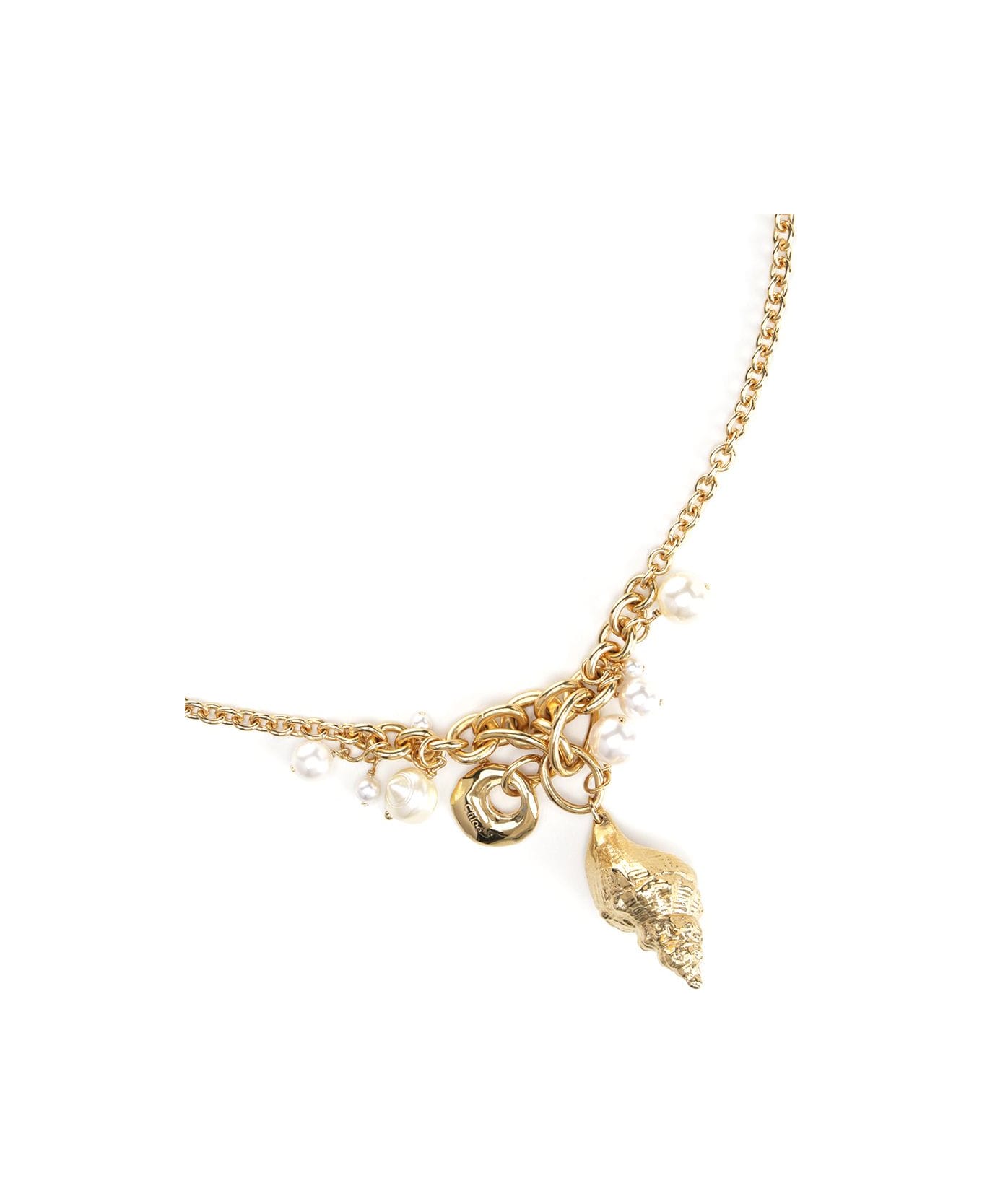 Chloé "chloé Shells" Pendant Necklace - Gold