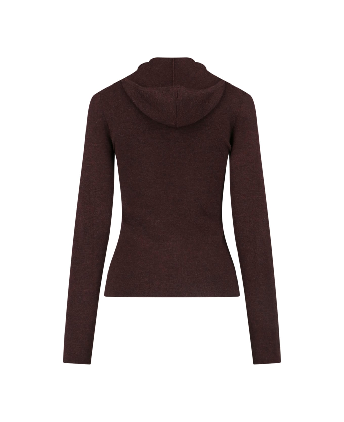 Victoria Beckham Logo Zip Sweatshirt - Brown