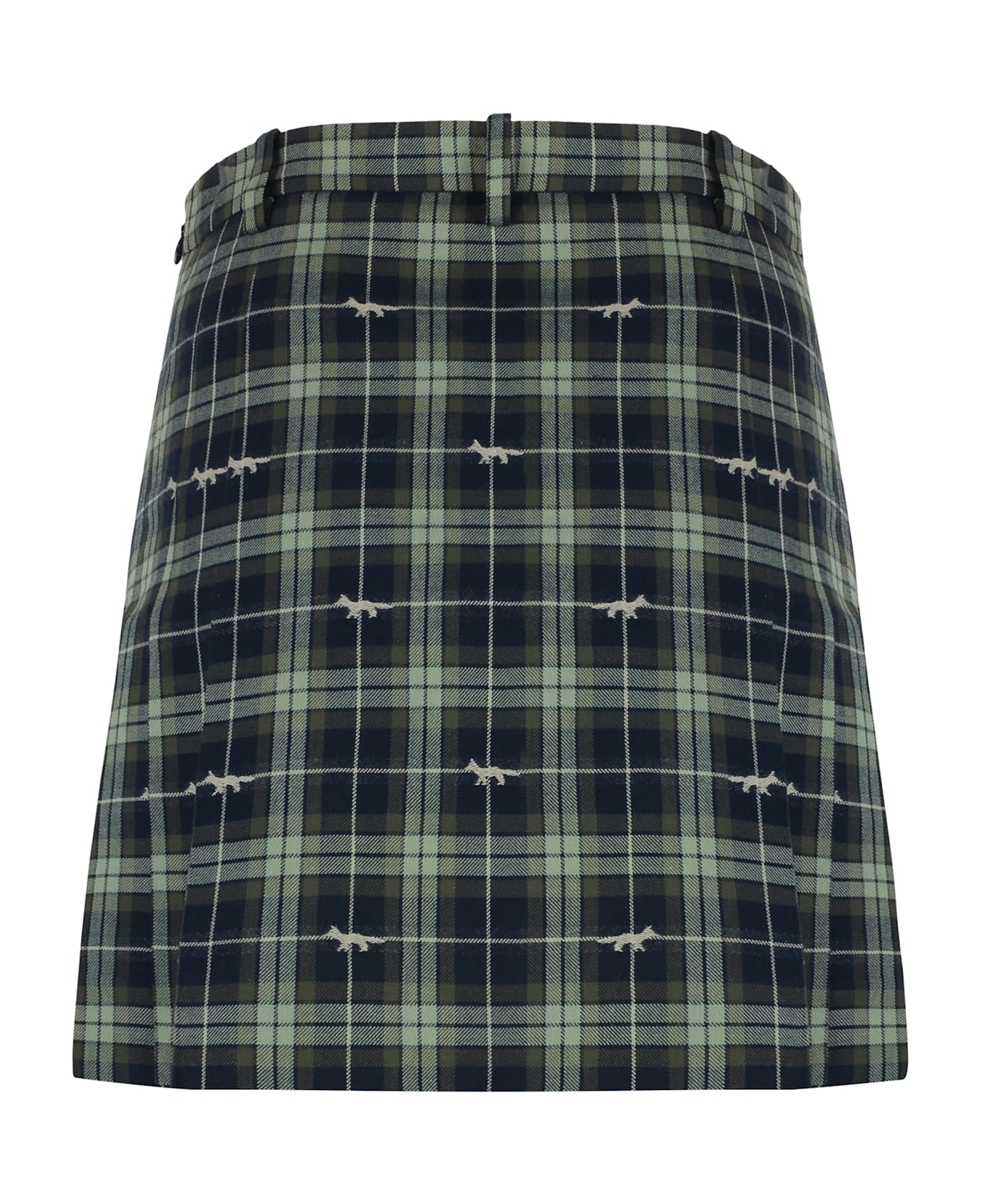 Maison Kitsuné Pleated Skirt - green