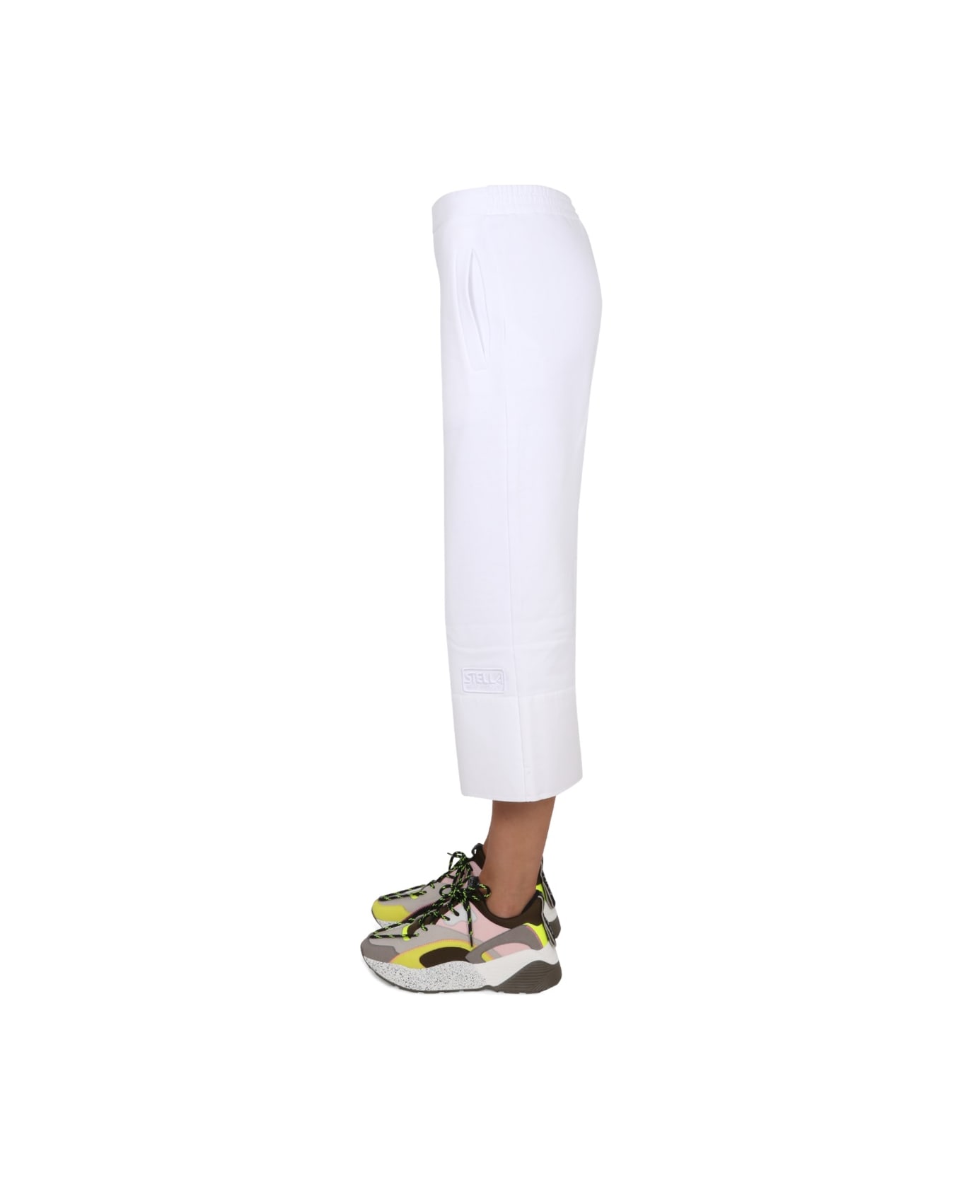 Stella McCartney Pantalone Con Ricamo Logo - WHITE