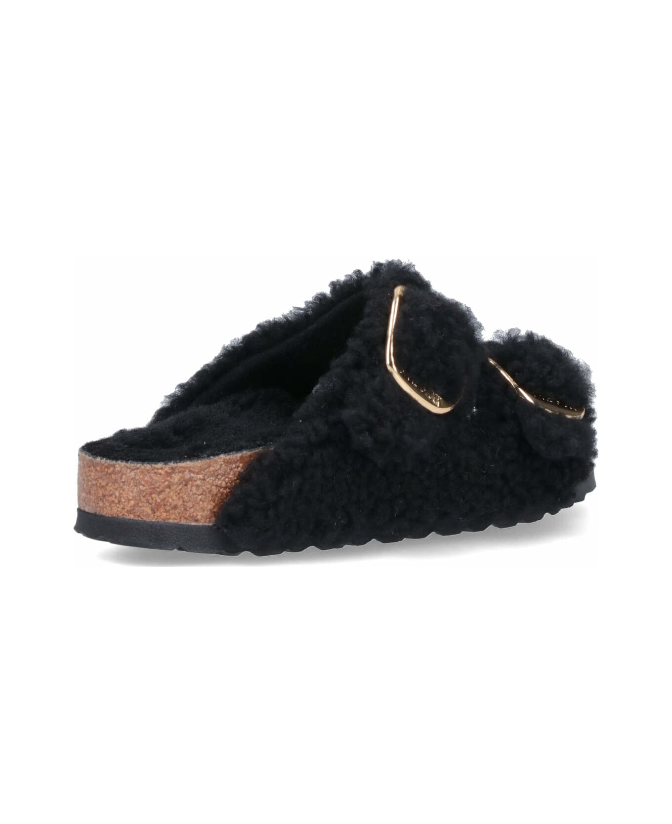 Birkenstock "arizona Big Buckle Shearling" Sandals - Black  