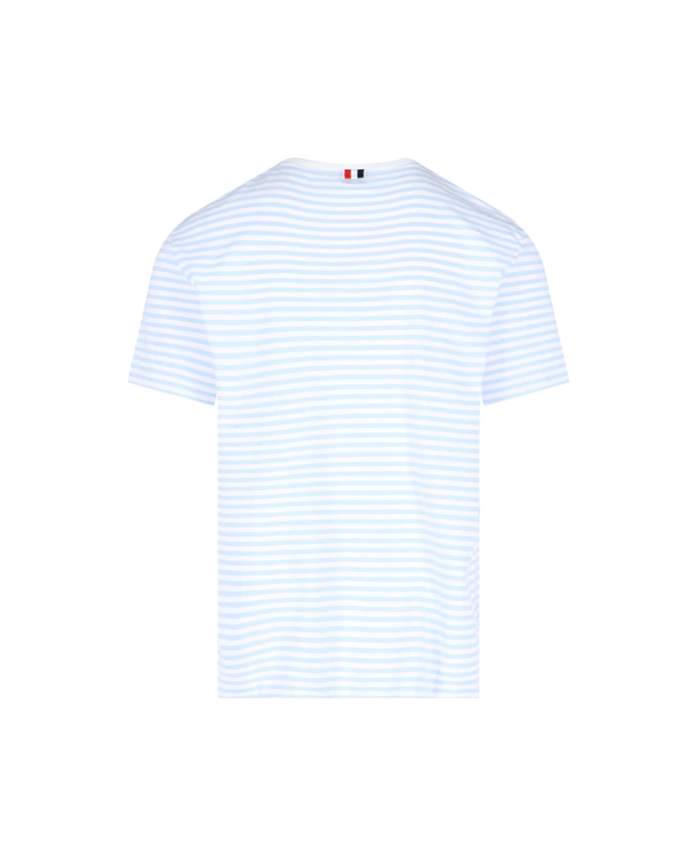 Thom Browne Stripe T-shirt - Light Blue
