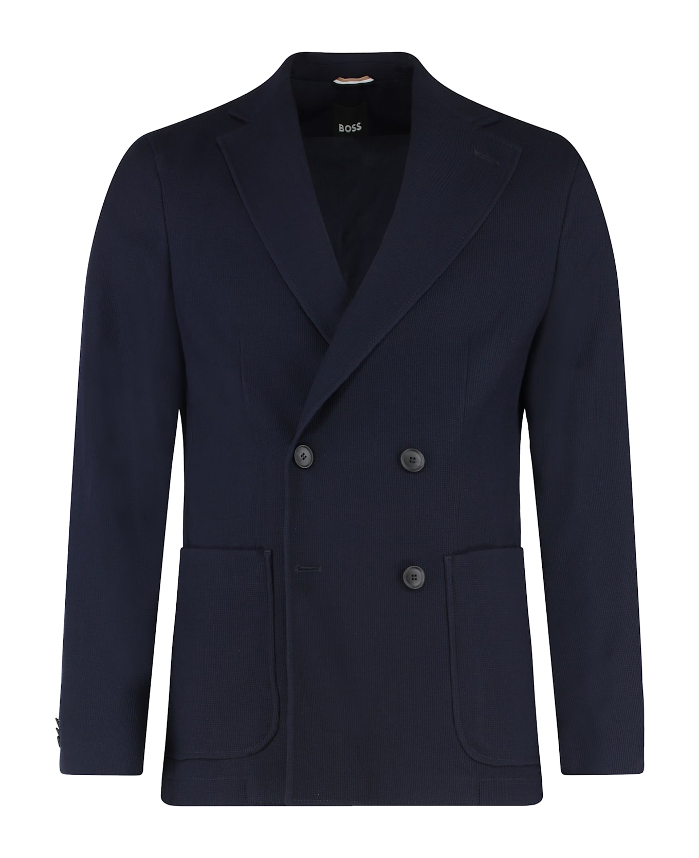 Hugo Boss Double-breasted Wool Jacket - blue