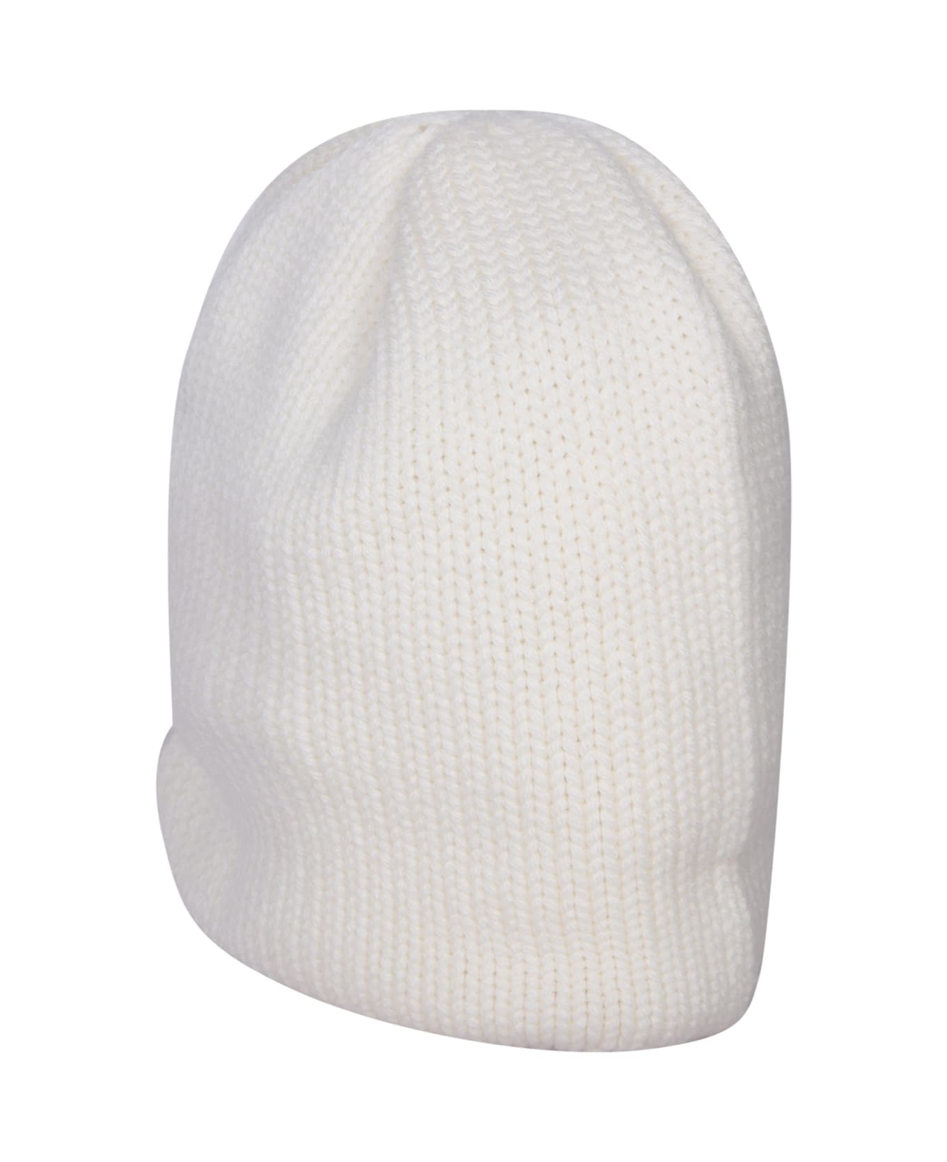 Moncler Grenoble Logo Patch Beanie - White 帽子