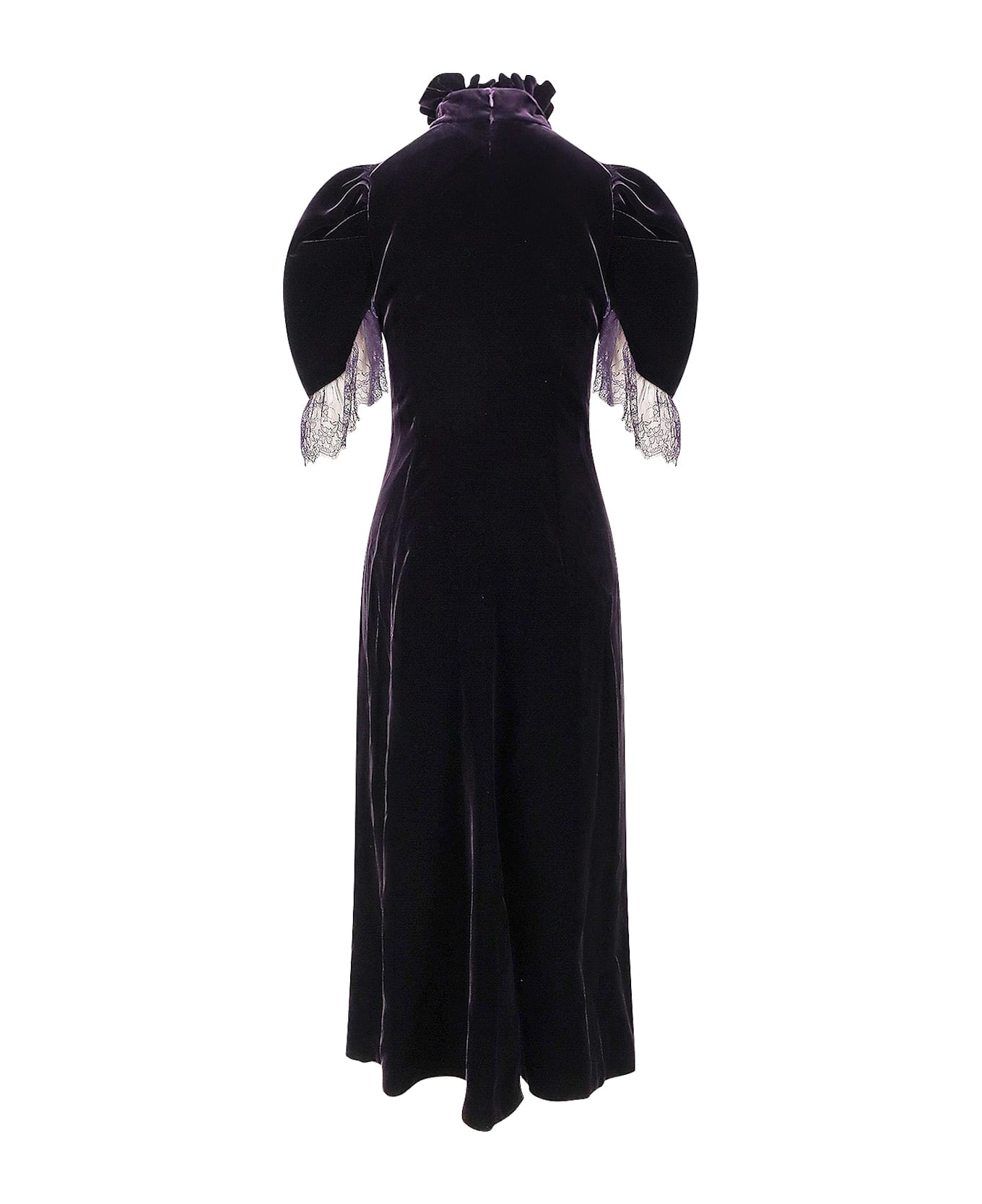 Alexander McQueen Velvet Dress With Silk Lining - VIOLET
