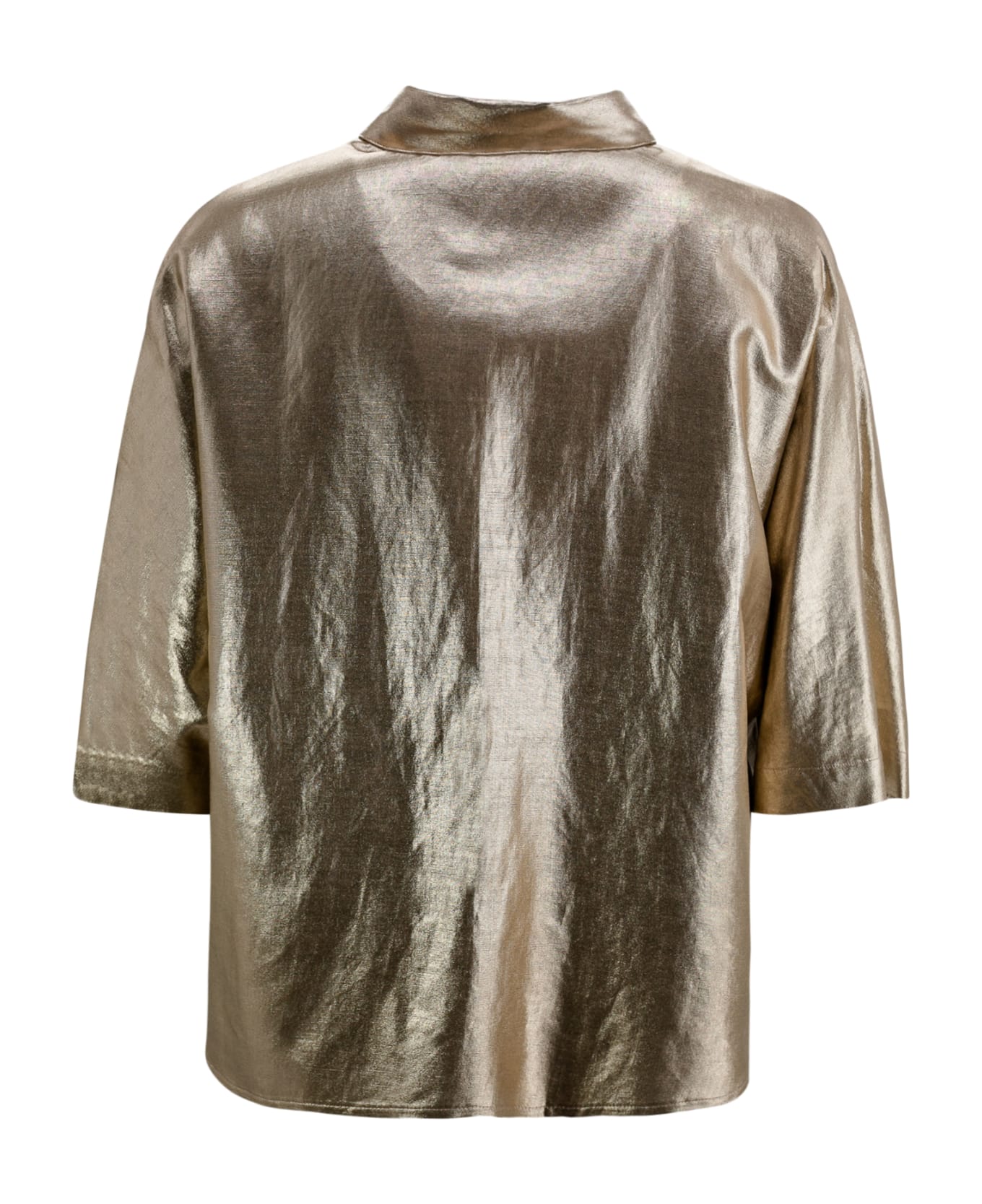 D.Exterior Bronze Short-sleeved Shirt - Brown