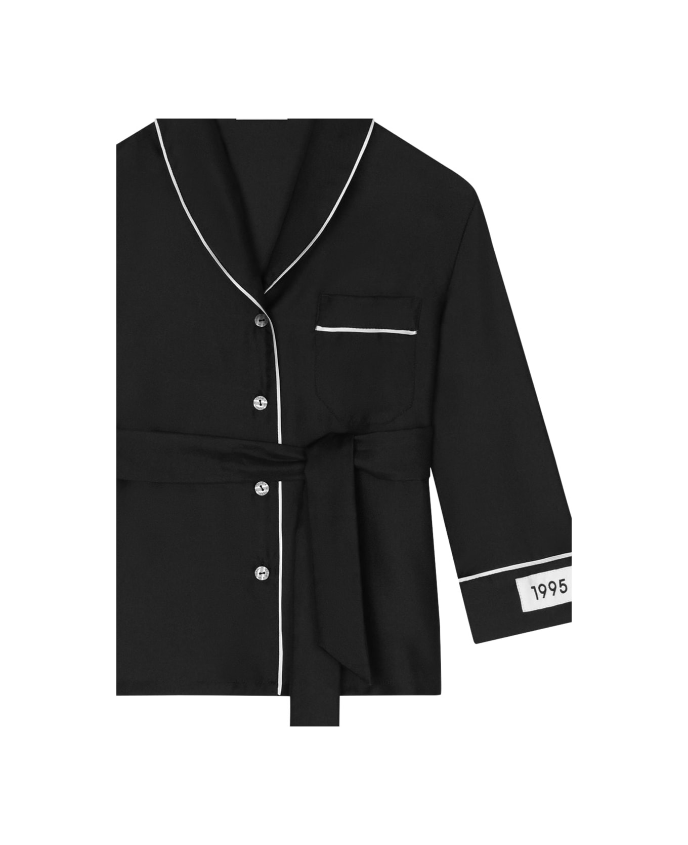 Dolce 
Gabbana Robe Shirt With Belt - BLACK