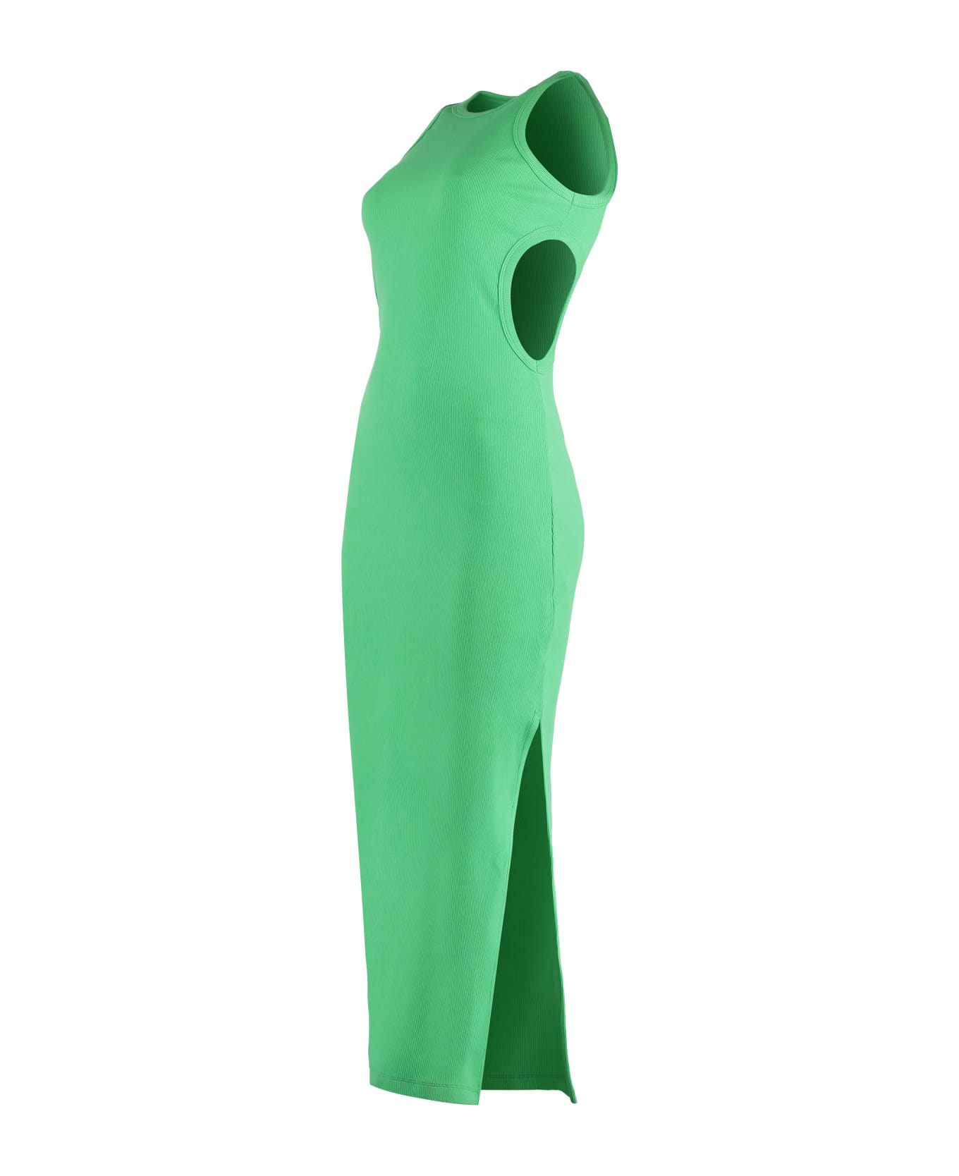 MSGM Cotton Midi Sheat-dress - green
