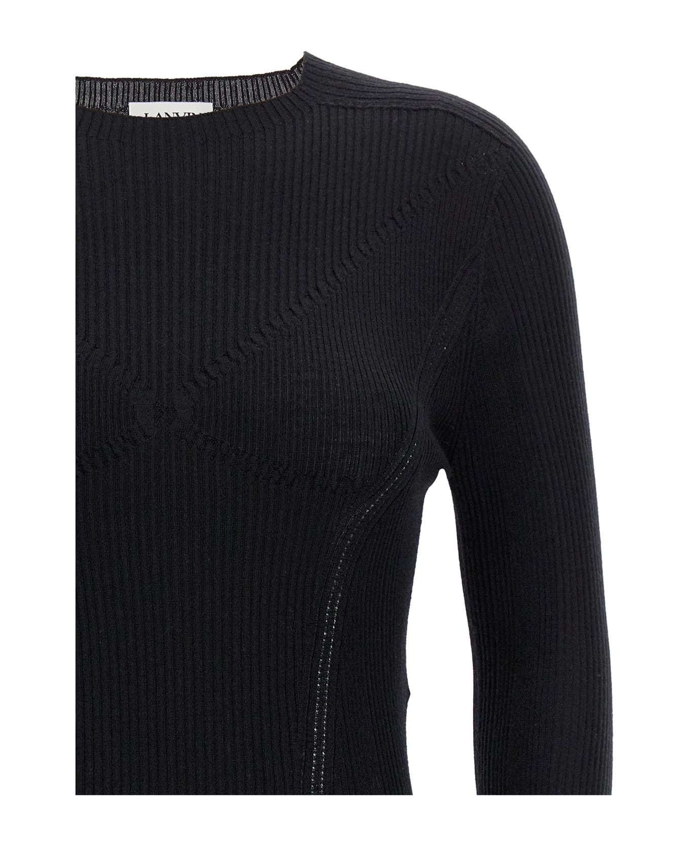 Lanvin Ribbed Sweater - Black ニットウェア