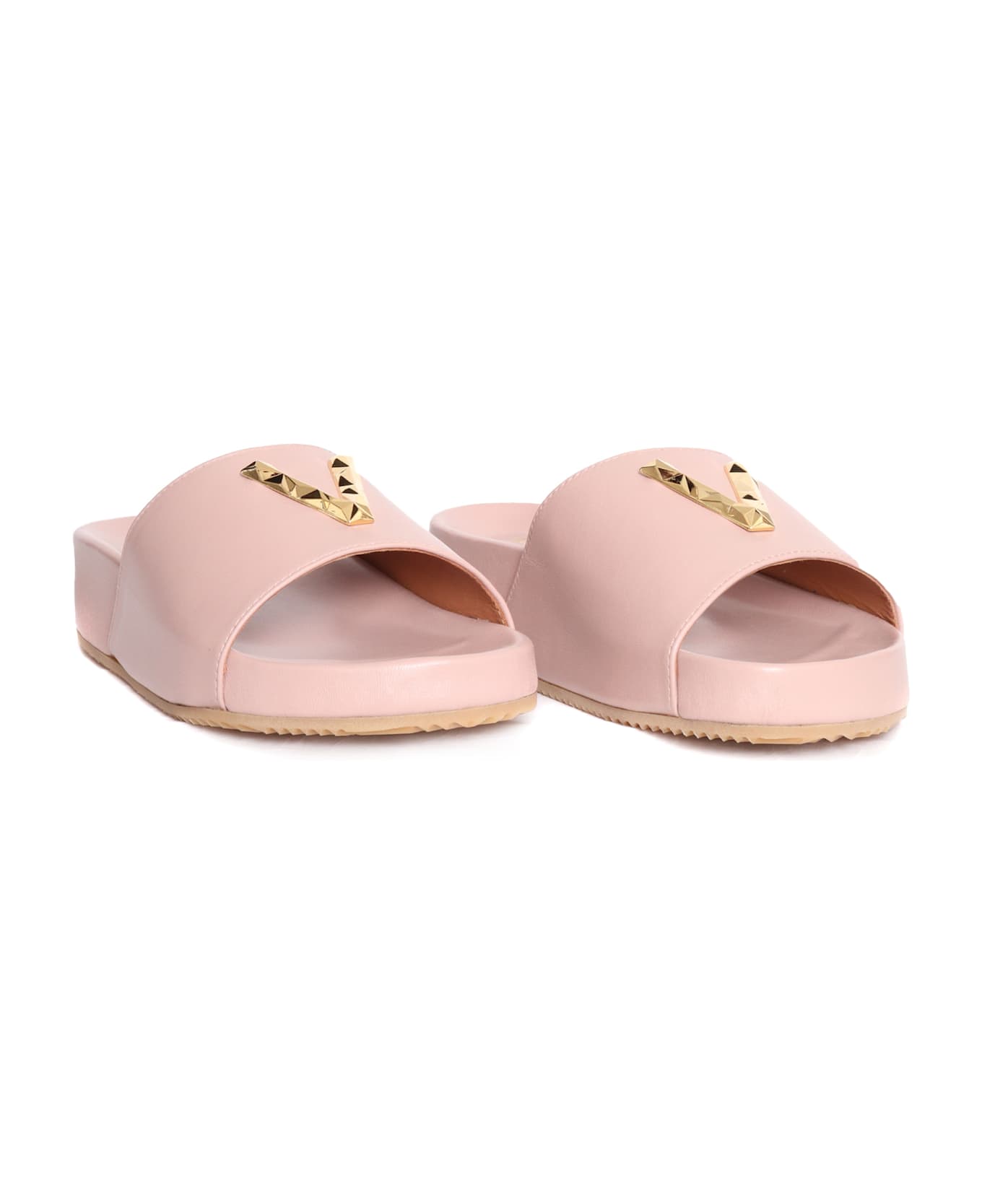 Via Roma 15 Jewel Pink Slippers - PINK