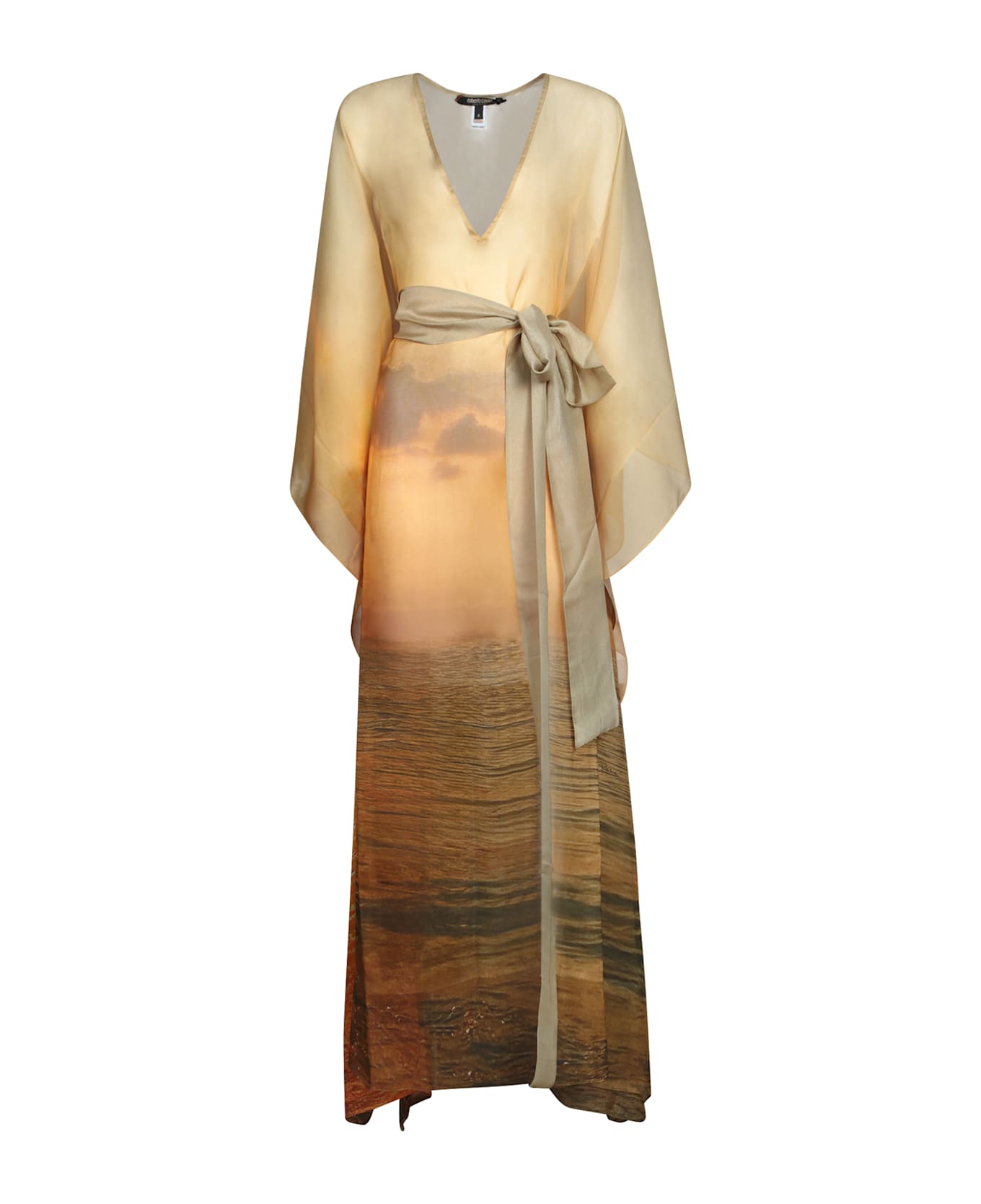 Roberto Cavalli Sunset Multi-color Kaftan Dress - Orange