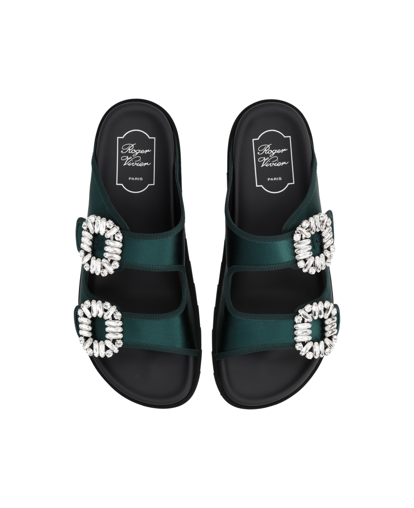 Roger Vivier "slidi Viv" Sandal - GREEN