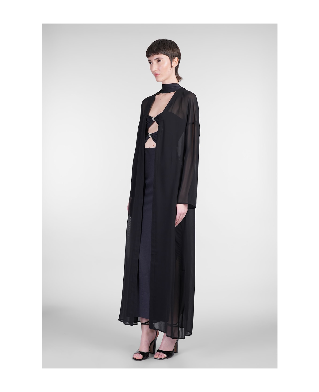 MVP Wardrobe Trench In Black Viscose - black