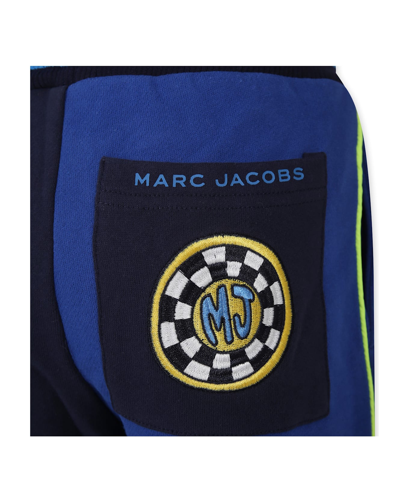 Little Marc Jacobs Blue Trousers For Boy With Logo - T Marine