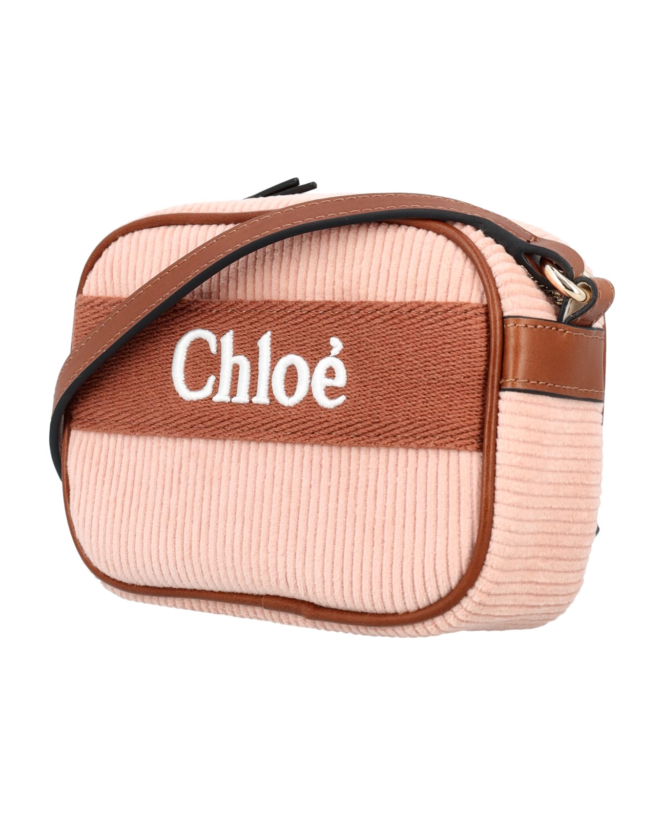 Chloé Ribbed Shoulder Bag - ROSE