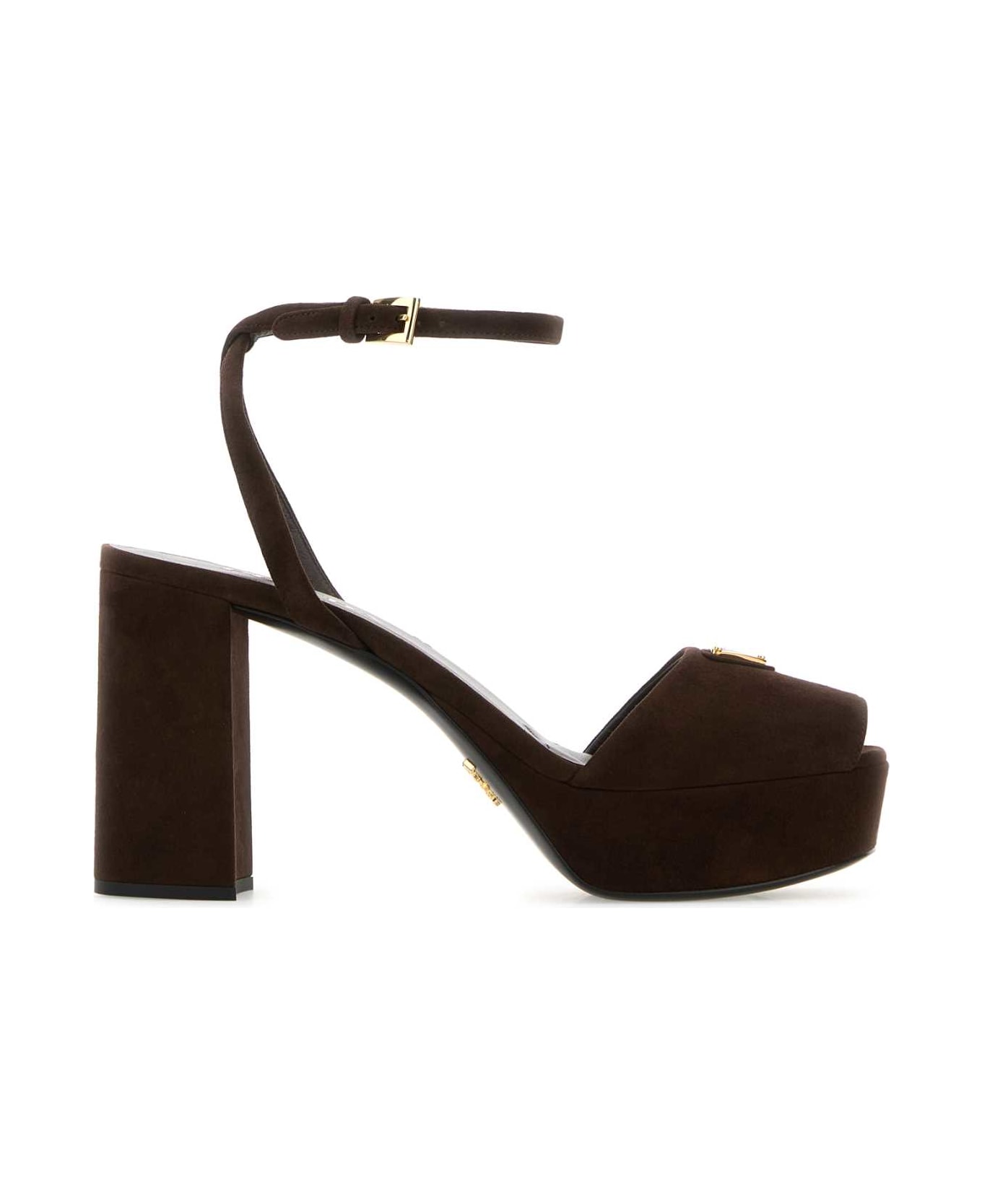 Prada Brown Suede Sandals - MORO