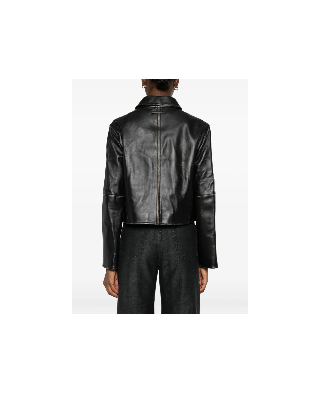 Low Classic Leather Outerwear - BLACK