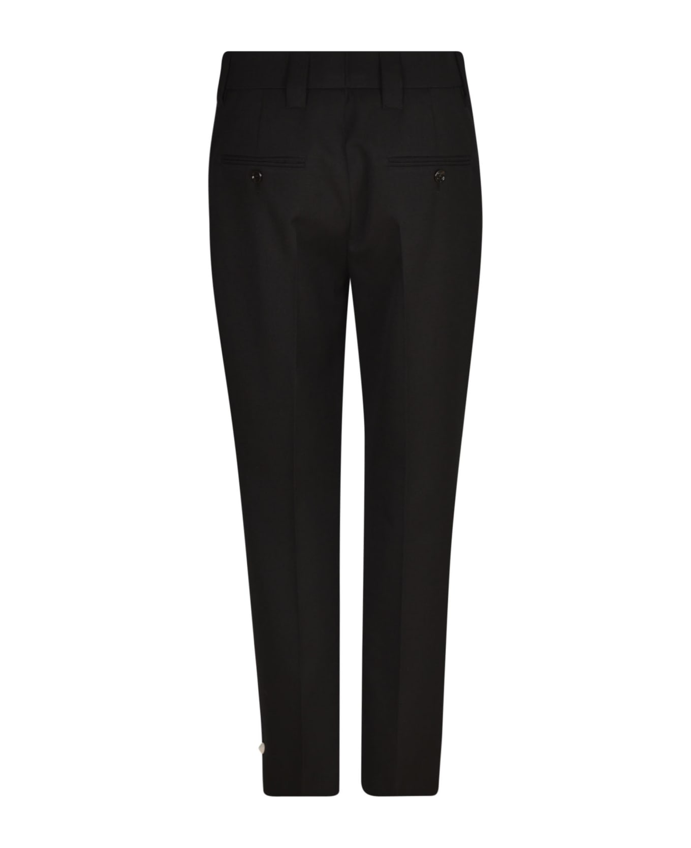 Prada Side Logo Concealed Trousers stitch - Black
