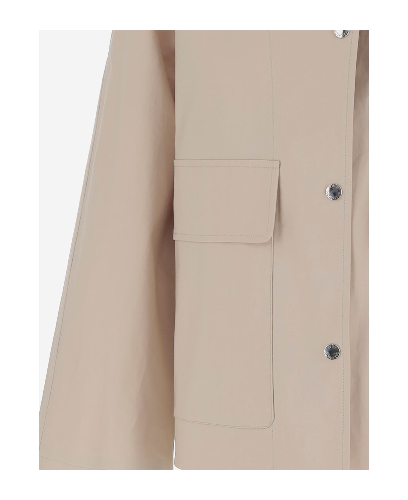 Yves Salomon Hooded Jacket - Beige