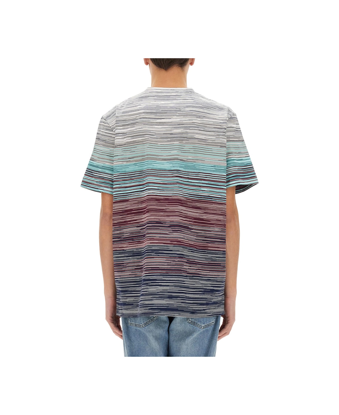Missoni Degradè Flamed Cotton T-shirt - Red